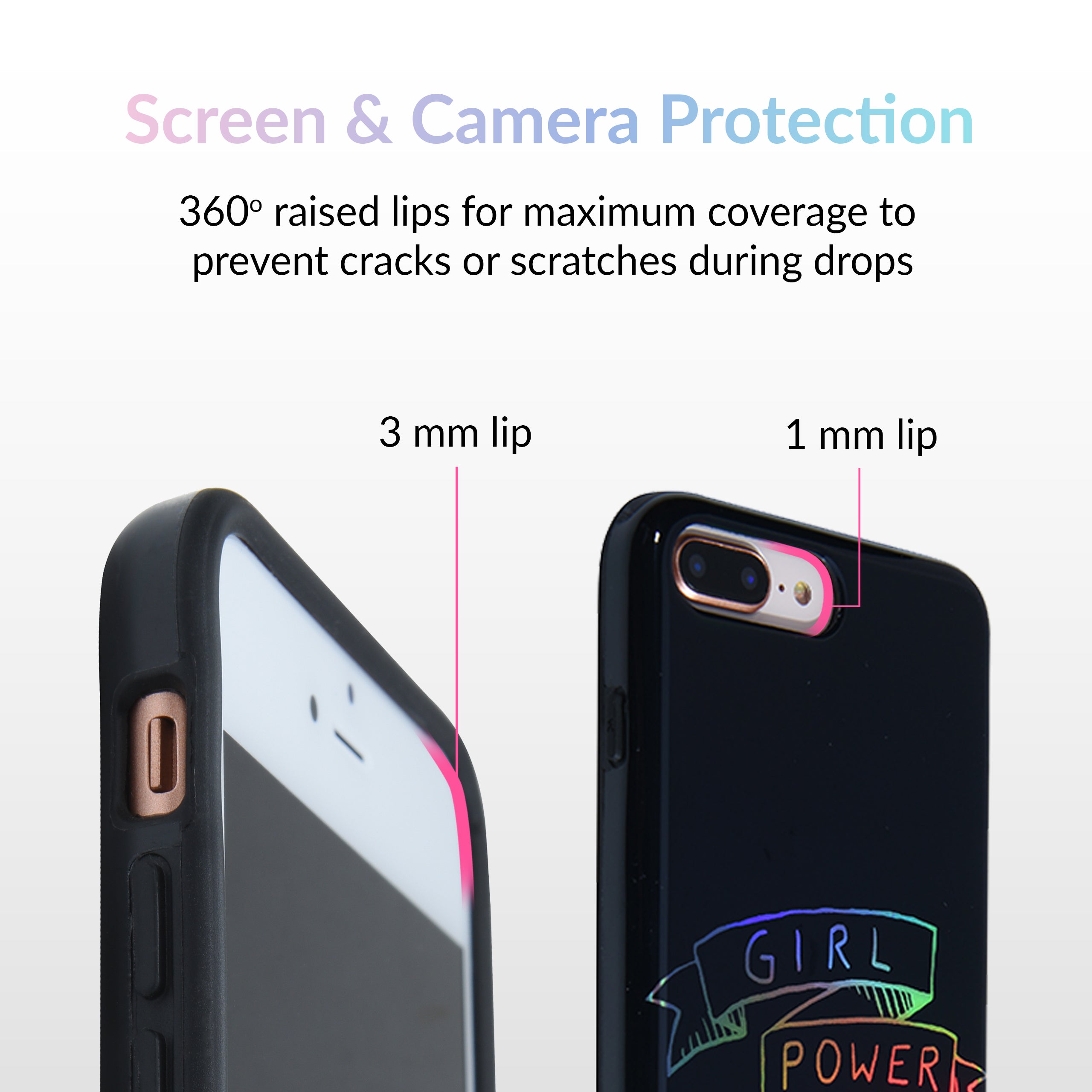 Kendall Vertes Girl Power iPhone Case - Trendy & Protective Phone Cover for Women - Perfect for Everyday Use, School & Work