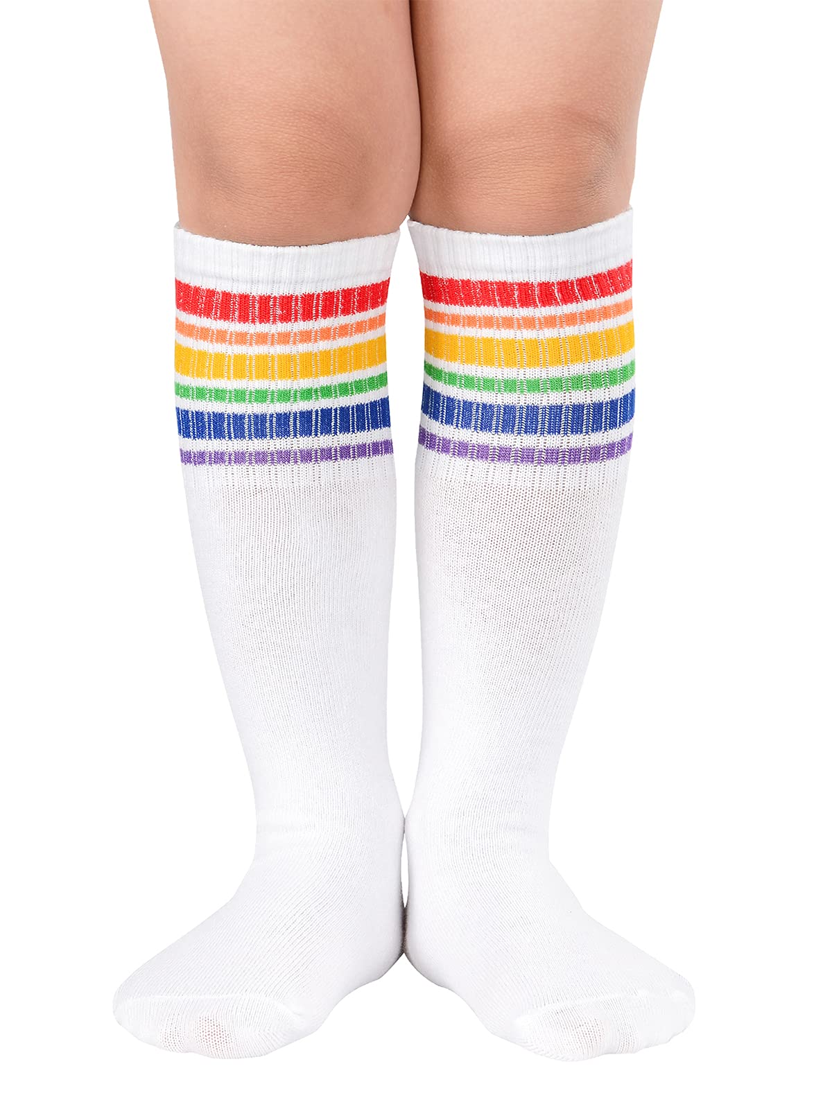 Century Star Kids Soccer Socks - Knee High Cotton Sports Socks for Boys & Girls - Breathable Uniform Socks for Toddlers - Perfect for Soccer Games, School Sports & Daily Play