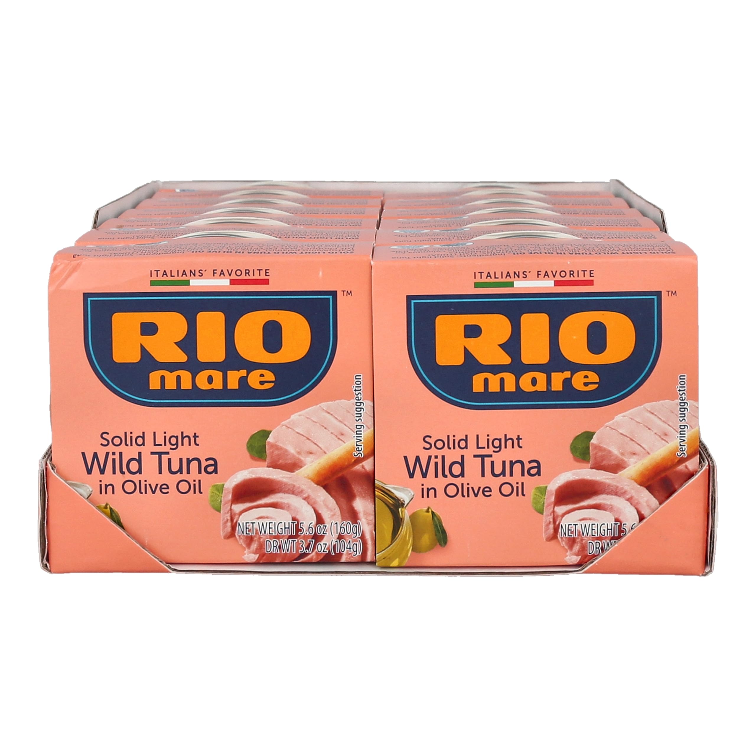 Rio Mare Premium Tuna in Olive Oil - 5.6oz Cans (Pack of 12) | Wild Caught, High Protein, Keto & Paleo Friendly | Perfect for Salads, Sandwiches & Meal Prep
