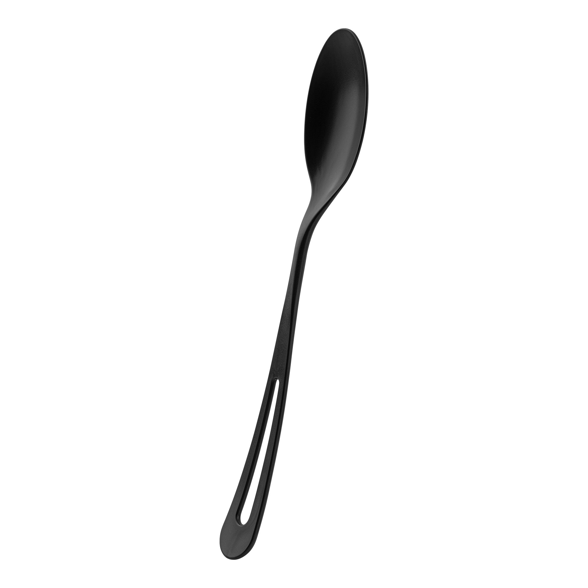Eco-Friendly Black CPLA Plastic Spoons - Compostable, Heat Resistant, 7.5 Inch, 250 Count Box - Perfect for Parties, Picnics & Catering Events