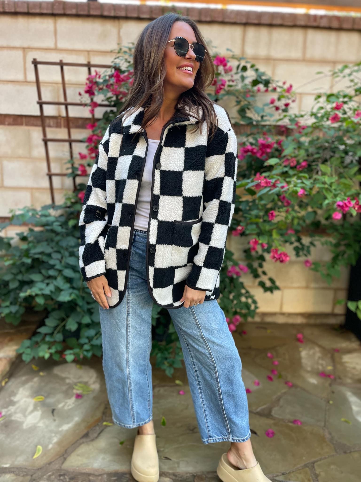 PREORDER: Checkmate Fleece Jacket - Warm & Stylish Winter Outerwear for Men & Women | Perfect for Hiking, Camping & Outdoor Adventures