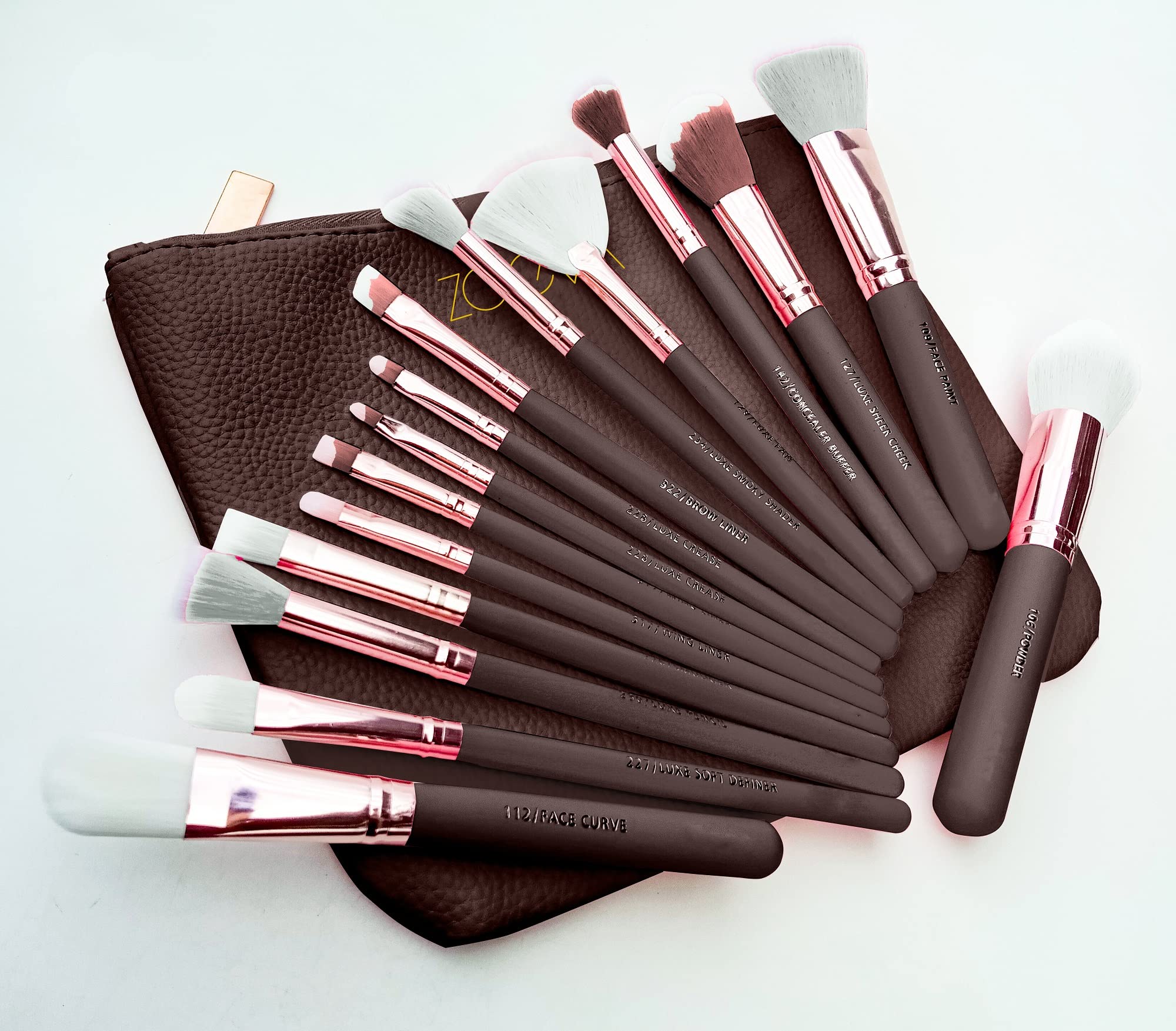 Premium 15-Piece Rose Gold Makeup Brush Set - Soft Bristles for Flawless Foundation, Blending & Contouring | Perfect for Professional Makeup Artists & Beginners | Ideal for Daily Use, Travel & Gift Giving