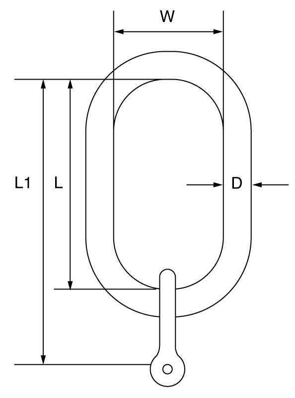 DCR1 Series Grade 10 Single Leg Master Link - Heavy Duty Lifting Chain Connector for Rigging, Towing & Industrial Applications