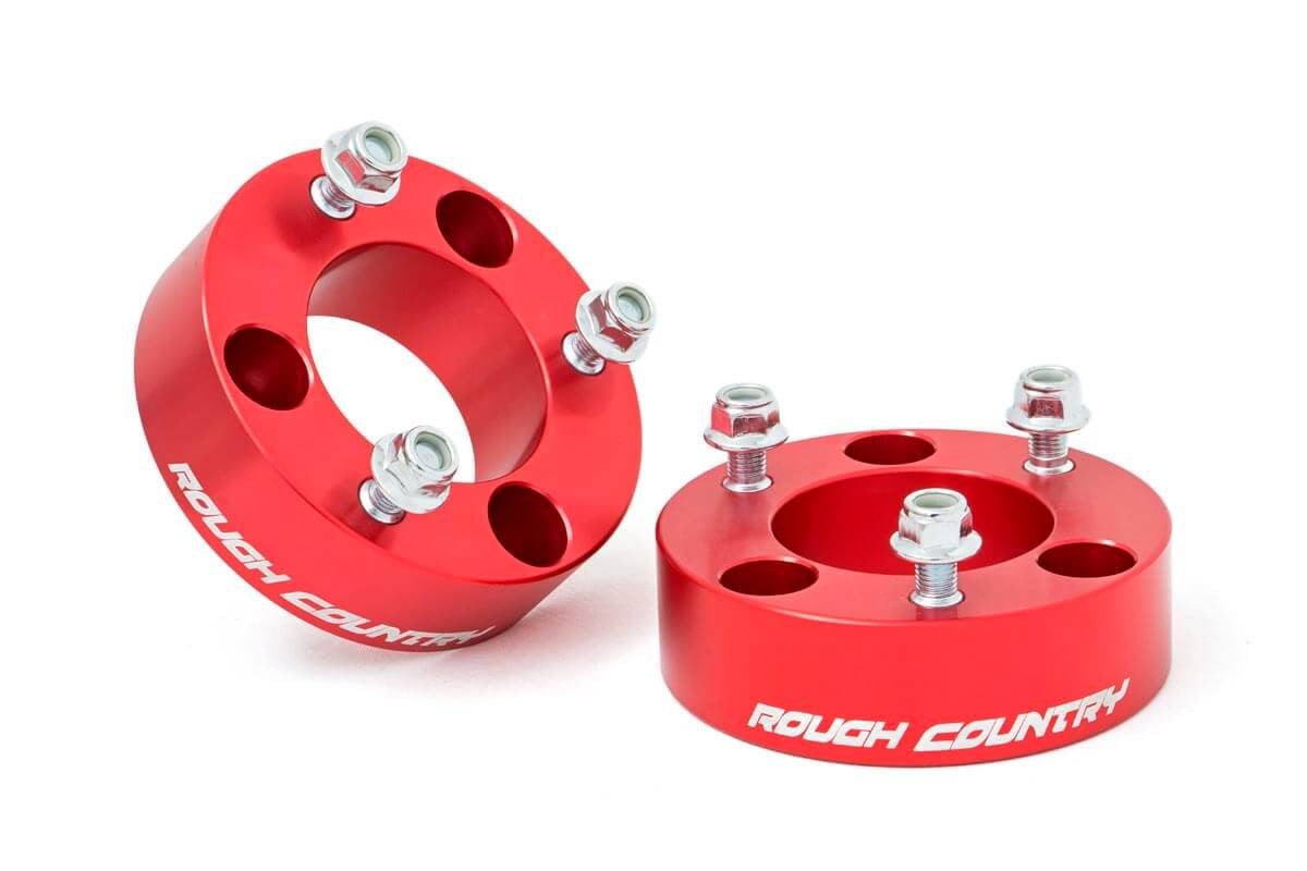 2.5 Inch Lift Leveling Kit with Red Spacers - Compatible with Nissan Frontier (2005-2025) & Xterra (2005-2015) | 865RED | Off-Road Suspension Upgrade for Better Ground Clearance