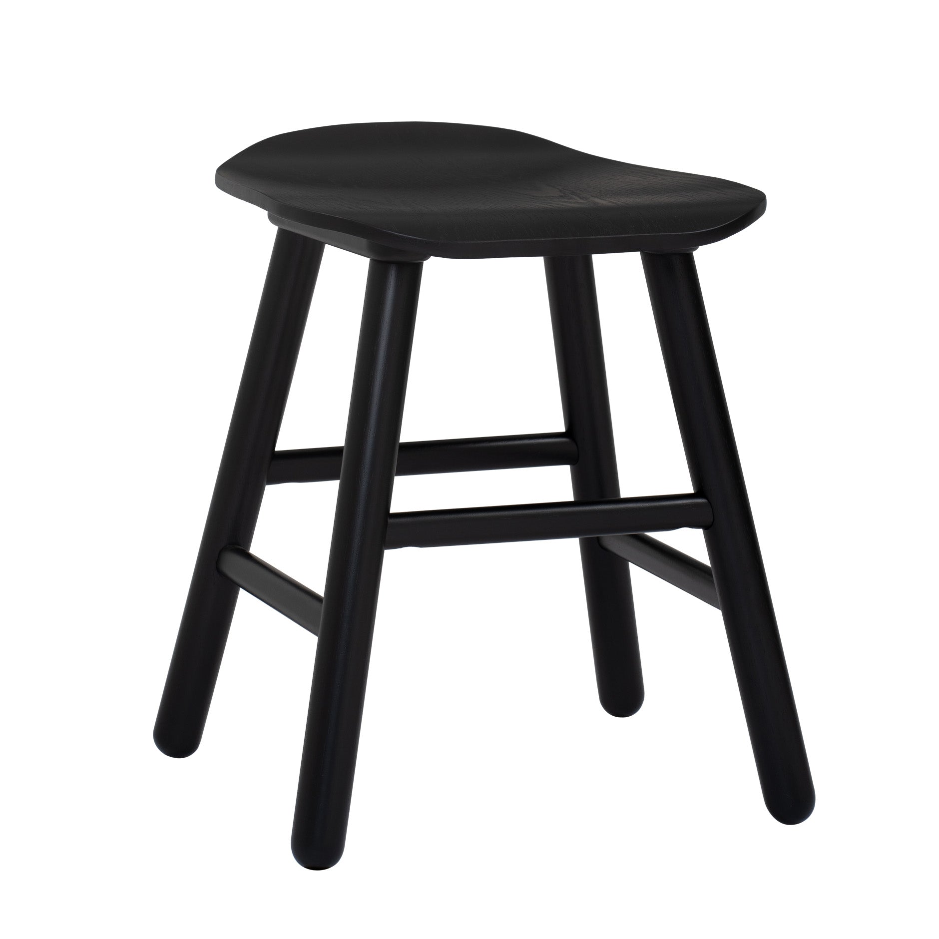 Hetty Stool - Modern Black Ash Veneer Bar Stool for Kitchen Island, Breakfast Nook & Home Decor | Durable & Stylish Seating Solution