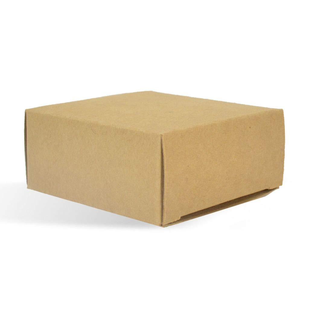 1,000 Count Kraft Square Soap Boxes with No Round Window - Eco-Friendly Homemade Soap Packaging - 100% Recycled Materials - Made in USA - Perfect for Handmade Soap Wrapping, Gift Packaging & Craft Supplies - Case of 1,000