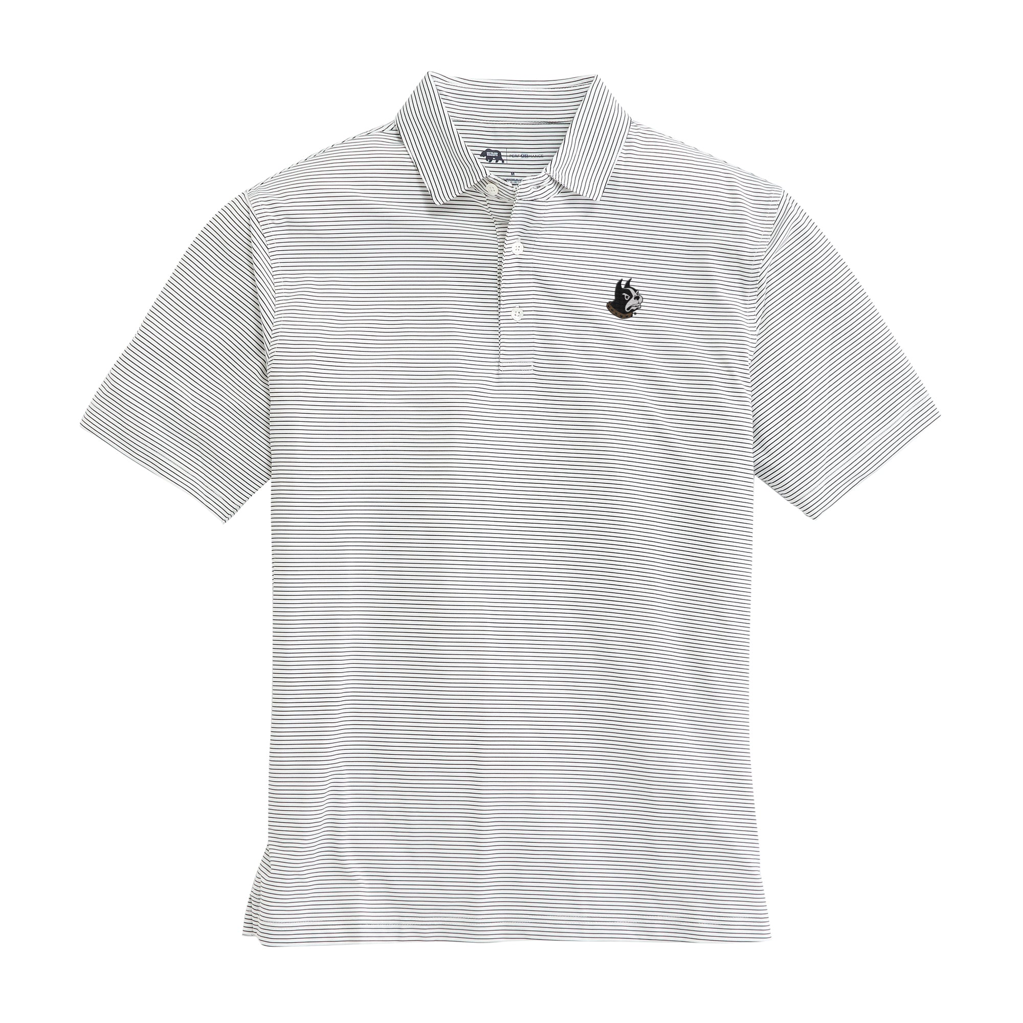Wofford Men's Performance Polo Shirt - Breathable & Moisture-Wicking Golf Shirt with Stripe Design - Perfect for Golf, Tennis & Casual Wear