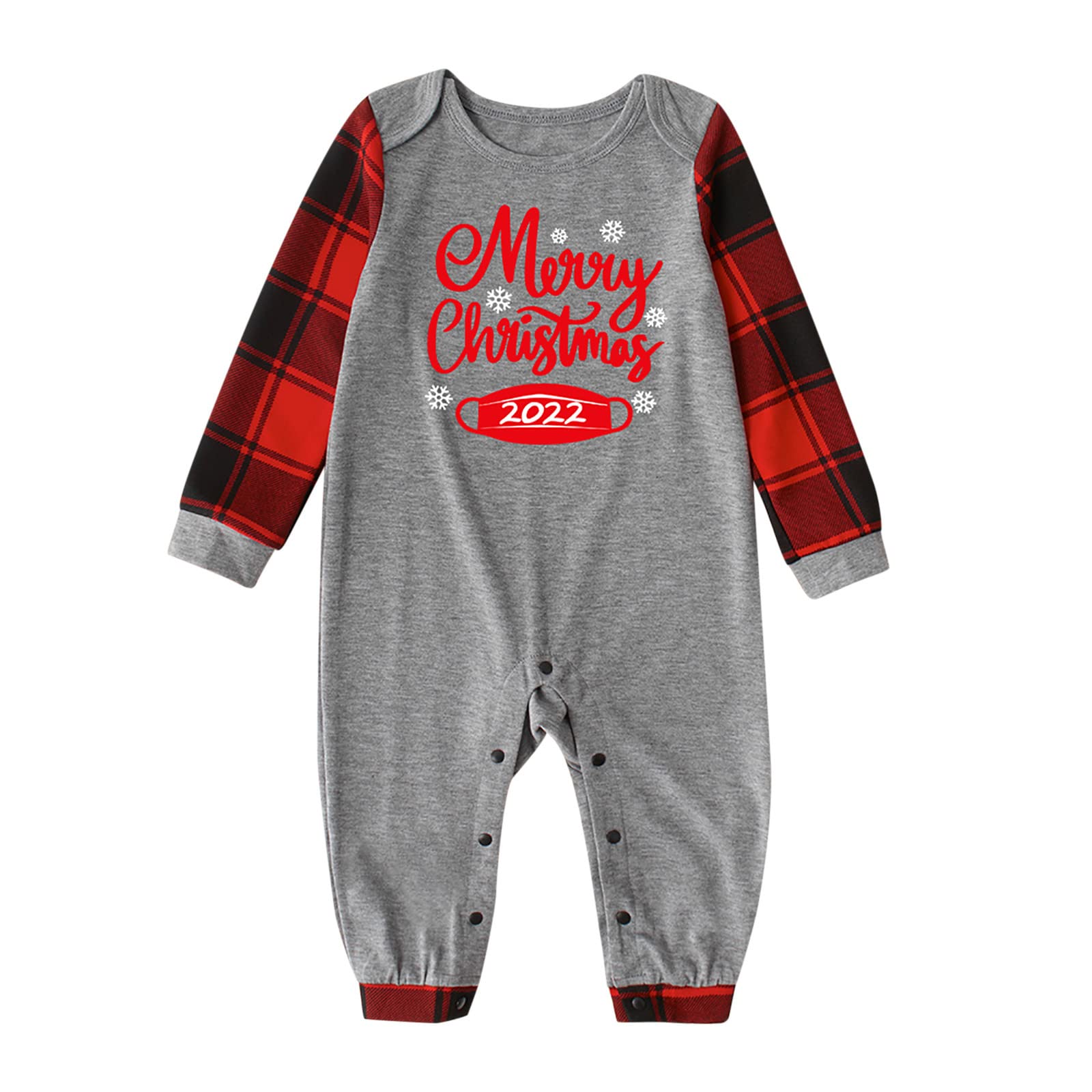 Trendy Gray Women's Pajama Set - Soft Holiday Christmas Sleepwear for Fall & Summer - Cozy Graphic Print Pajamas - One Size Fits Most - Perfect for Gift Giving, Family Matching & Relaxing at Home