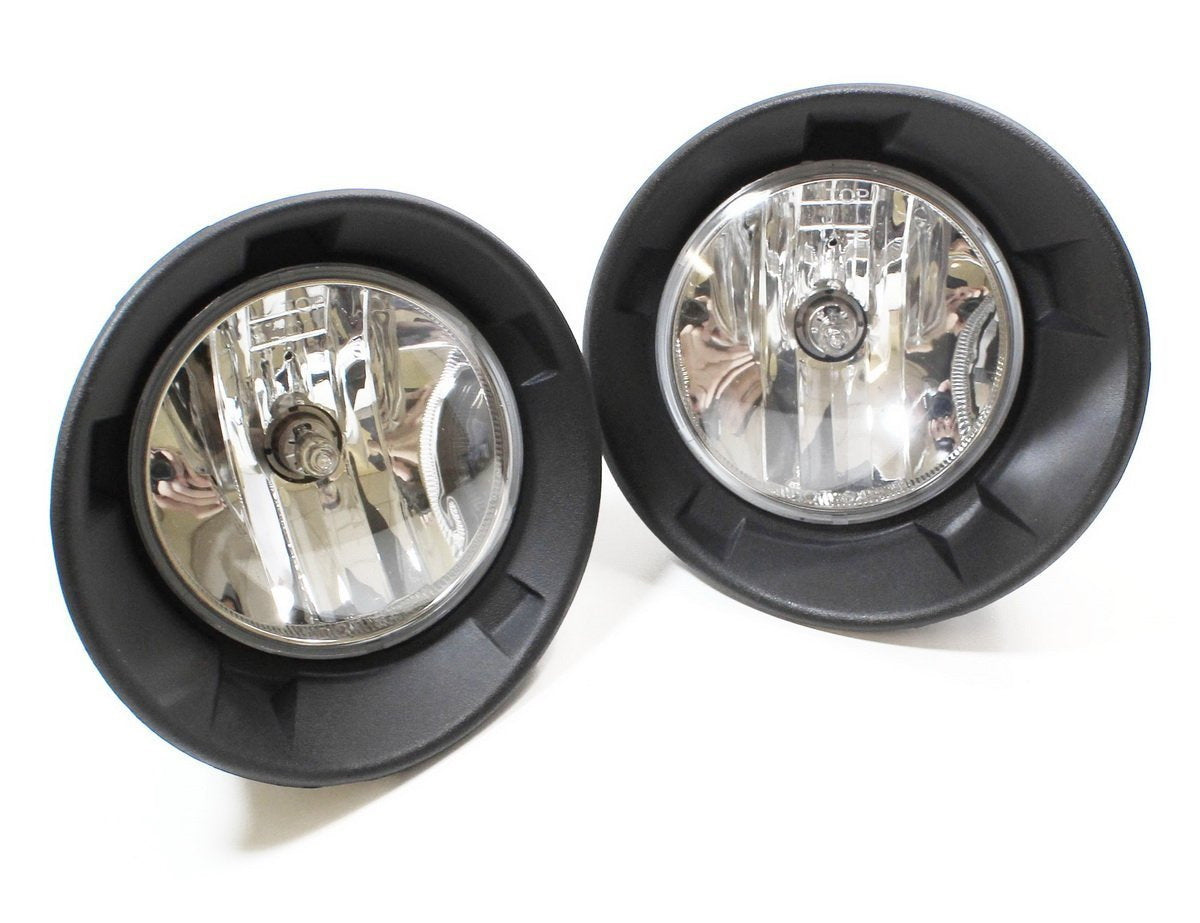 2010-2013 Chevy Camaro LS LT Complete Clear Fog Light Kit with Bezel Cover & Wiring Harness - Upgrade Headlights for Night Driving & Foggy Conditions