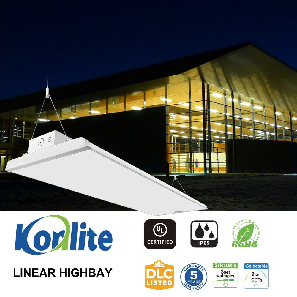 ALTA LED High Bay Light 4FT – 225W/195W/175W – 37,600 Lumens – 5000K/4000K Selectable – 120-277V – 600W Equivalent – Perfect for Warehouses, Garages & Industrial Spaces