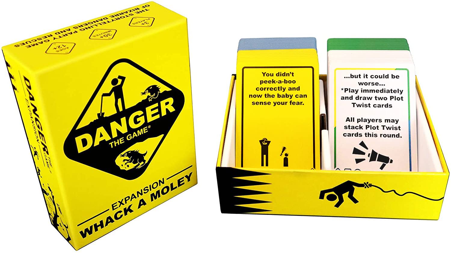 Danger The Game - Whack A Moley: Fun Party Card Game with Bizarre Dangers & Heroic Rescues | Standalone Expansion | Perfect for Game Nights & Family Gatherings