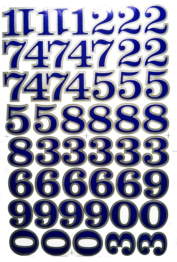 Blue Alphabet & Number 0-9 PP Sticker Sheet - Durable Letter Labels for Home, Car, Wall Decor - Perfect for DIY Projects, Room Decoration, and Personalizing Belongings