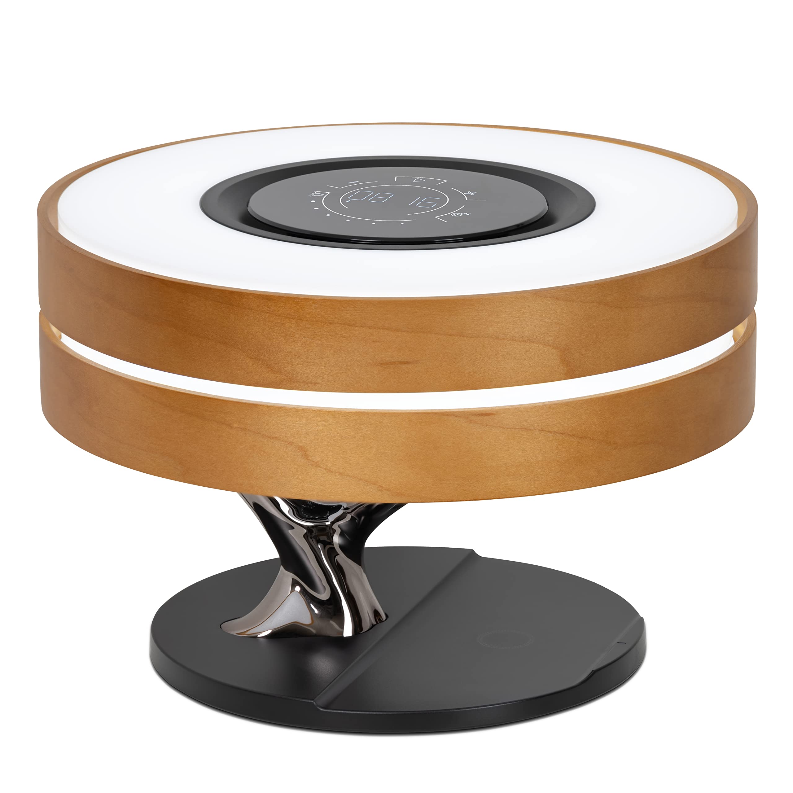 Modern Dawn Lamp - Adjustable LED Desk Lamp with TWS Bluetooth Speaker, Wireless Charger & Touch Control | Perfect for Home Office, Study Room, Bedroom & Dorm Decor | Reading, Working & Relaxing Lighting Solution