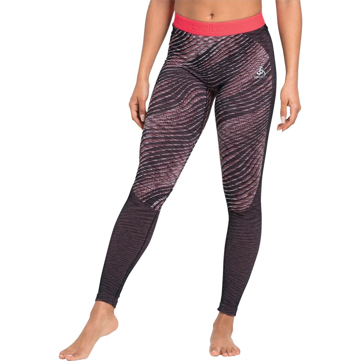 Odlo Women's Blackcomb Eco Leggings - Sustainable High-Performance Yoga Pants for Running, Hiking & Workouts - Moisture-Wicking & Breathable Activewear