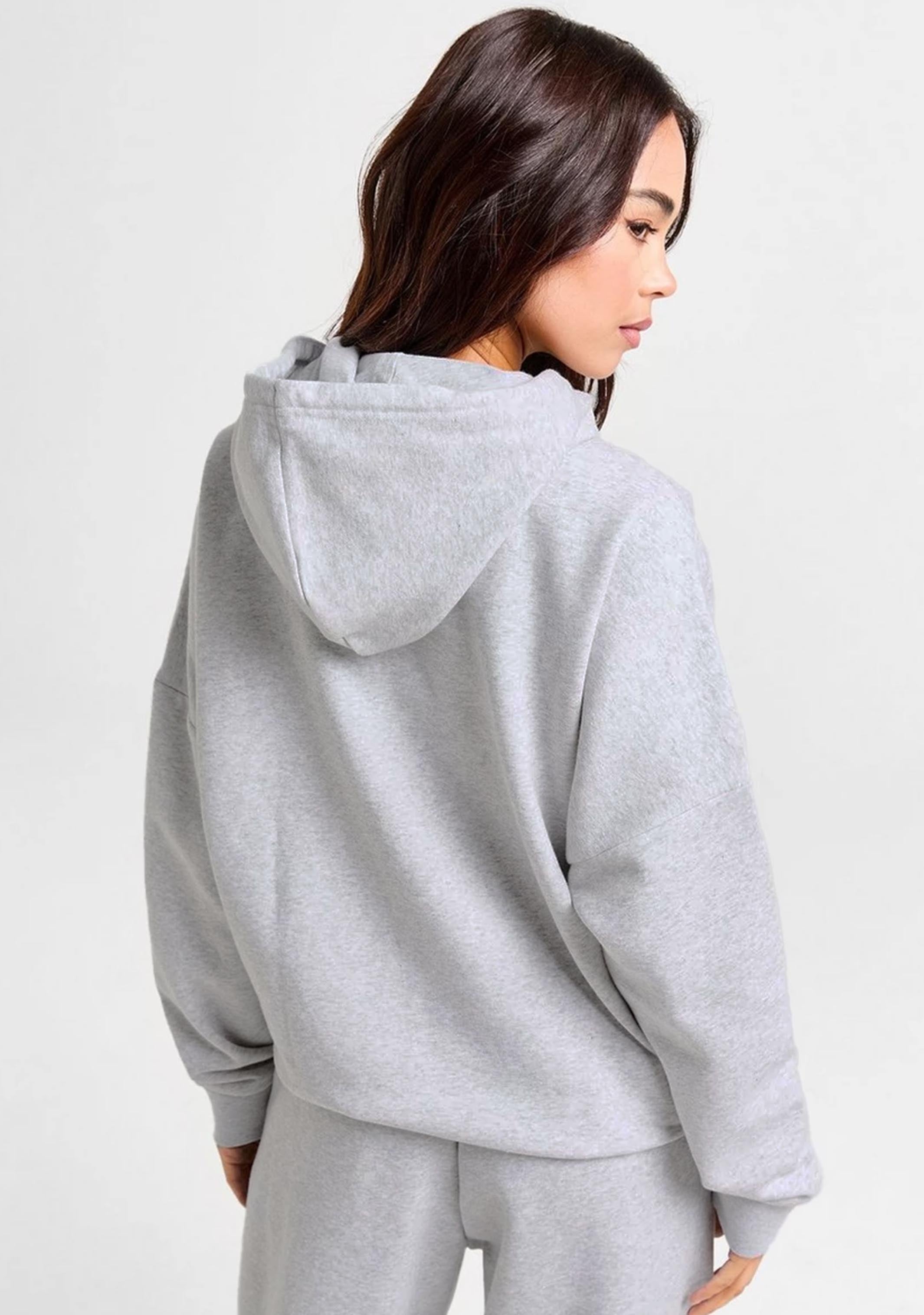 Adidas Women's Essential Boyfriend Logo Hoodie - Soft Fleece Pullover Sweatshirt for Casual Wear & Lounge | Gym, Running, Travel, Streetwear Fashion