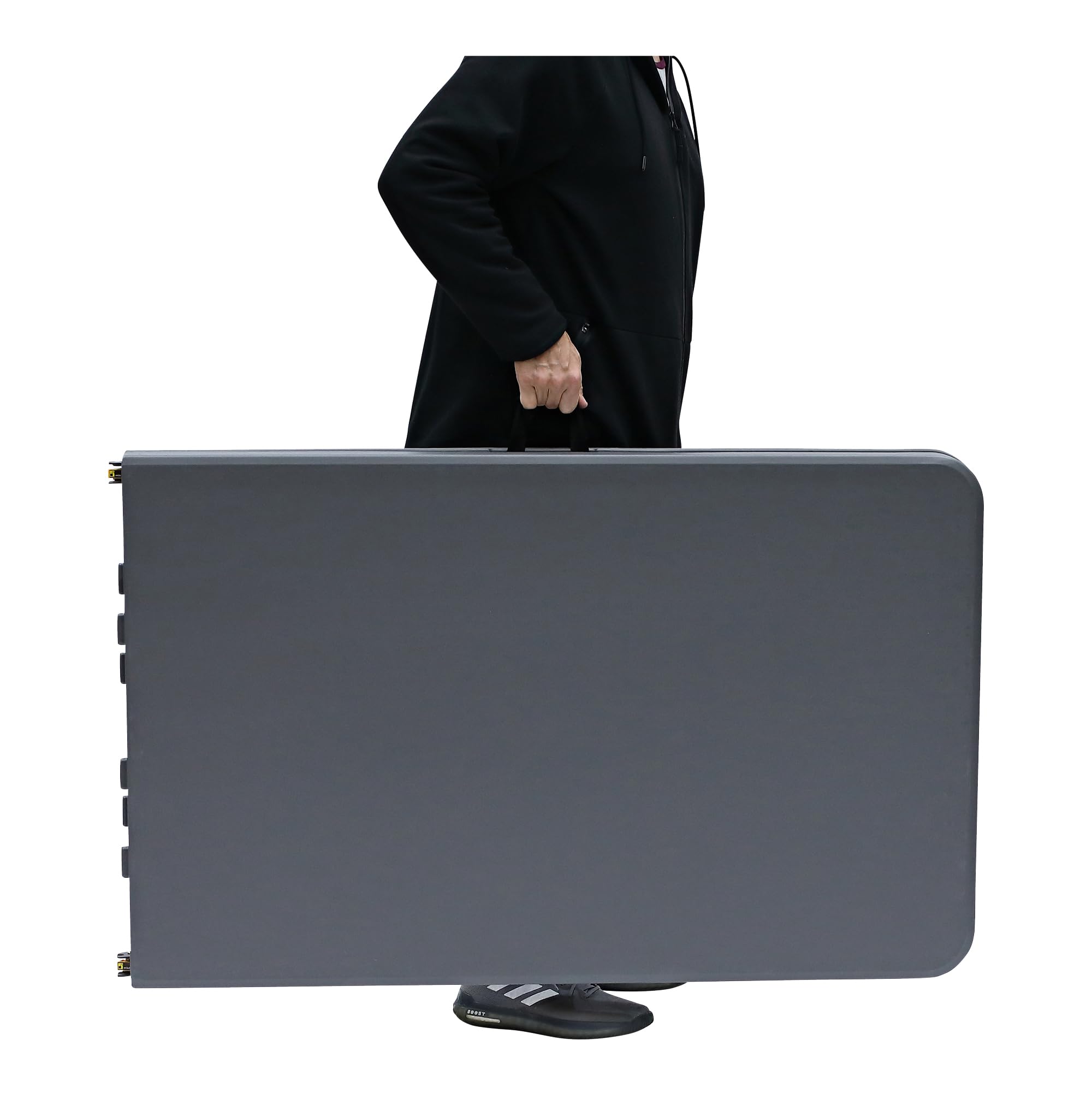 Indestructible Iceberg 1200 Series Folding Table 30x96 Inches - Heavy Duty Center-Fold Design for Indoor & Outdoor Use - Charcoal Finish - Perfect for Parties, Camping, and Events