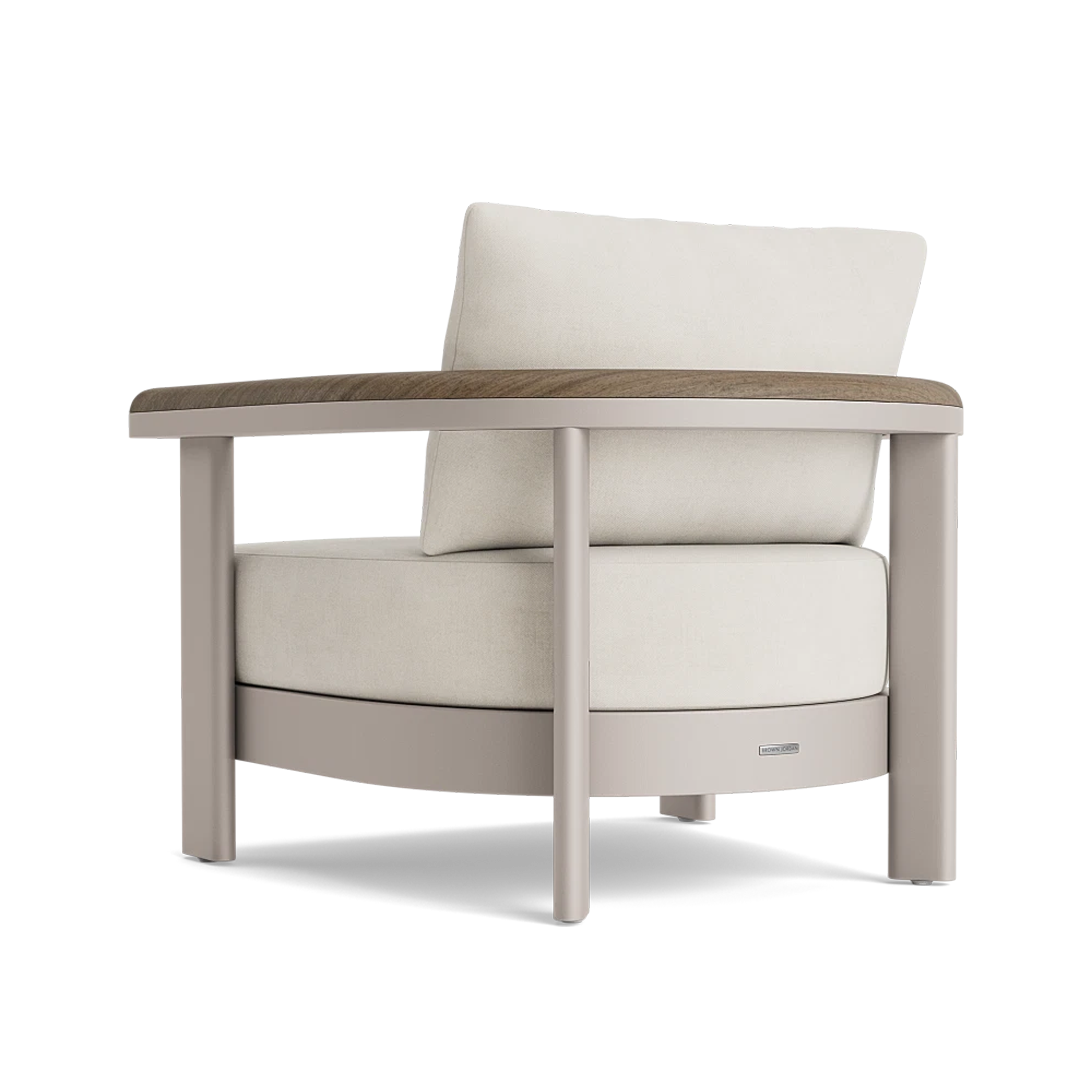 Modern Luca Lounge Chair with Premium Teak Wood - Perfect for Living Room, Patio, or Office Relaxation