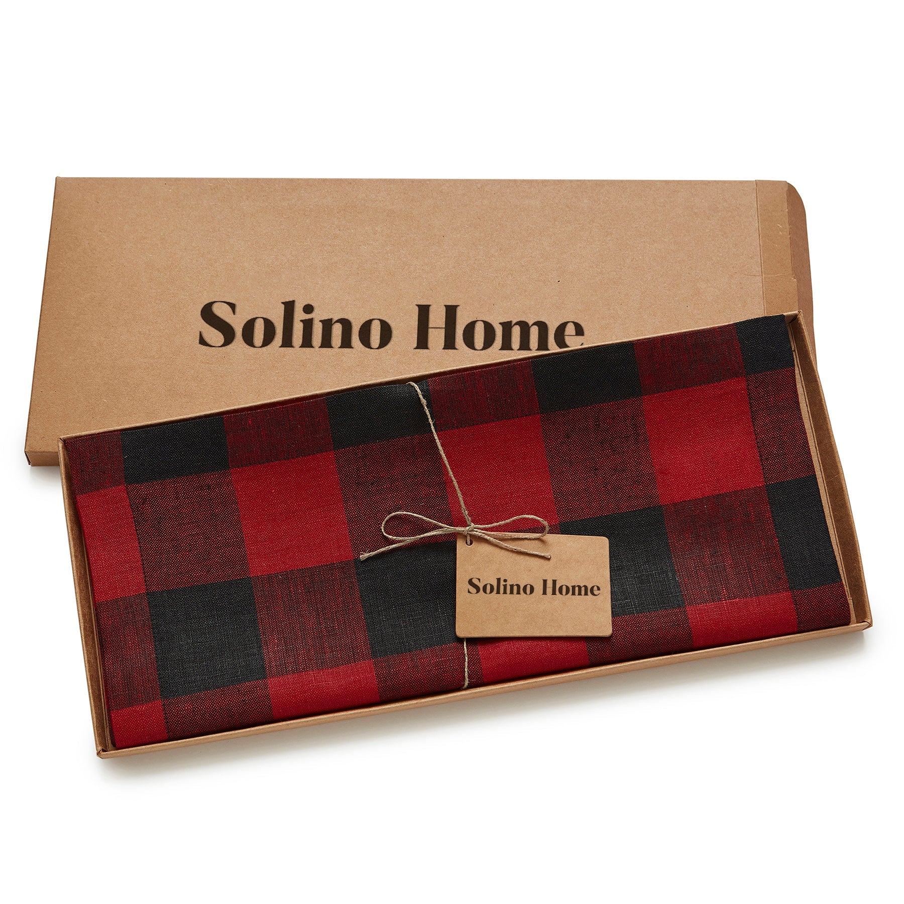 Buffalo Check Plaid Table Runner - Christmas Holiday Farmhouse Dining Decor for Kitchen, Dining Room, and Party Decorations
