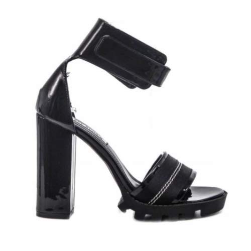 Women's Chunky Heel Ankle Strap Boots - Revengers Cuff Lug Sole Platform Shoes for Casual Outfits & Night Out