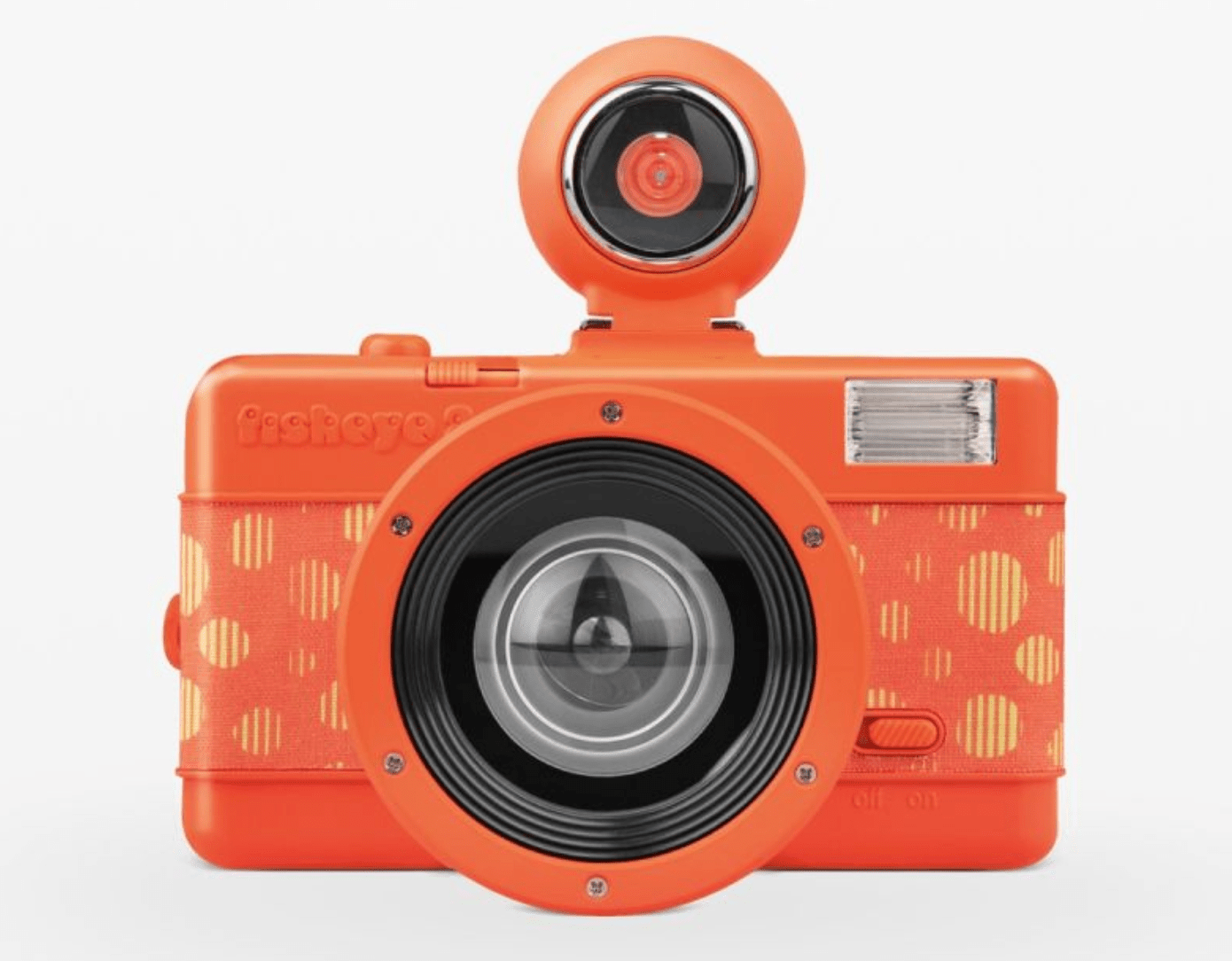 Lomography Fisheye No. 2 Papaya Pop 35mm Film Camera - Vintage Style Fisheye Lens for Creative Photography, Travel & Street Shooting