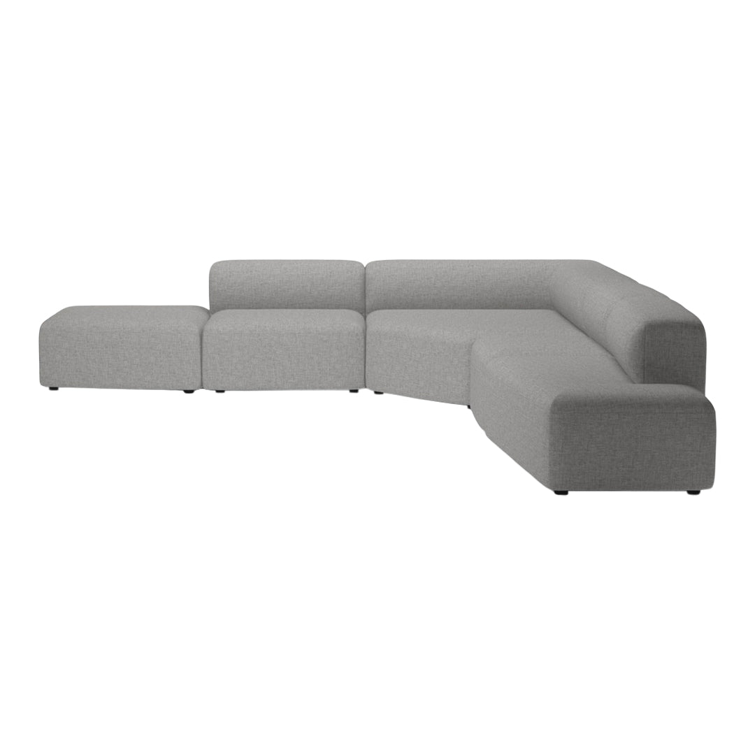 Modern L-Shaped Angle Corner Sofa with Open End & Chaise Lounge - Perfect for Small Spaces, Living Room, Apartment & Home Theater Seating