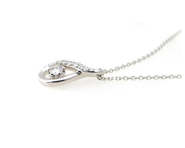 4℃ Diamond PT850 Necklace for Women - 18K White Gold Pendant with Genuine Diamonds, Elegant Gift for Anniversary, Valentine's Day & Special Occasions