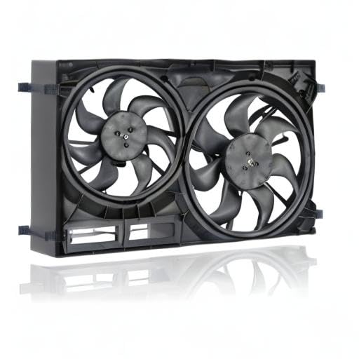 Dual Radiator and Condenser Fan Assembly Compatible with 2015-2019 Ford Transit Van 3.5L Turbo/3.7L - Replacement for FO3115211 | Direct Cooling System Upgrade for Passenger & Cargo Vans | Perfect for Hot Weather & Heavy Load Conditions