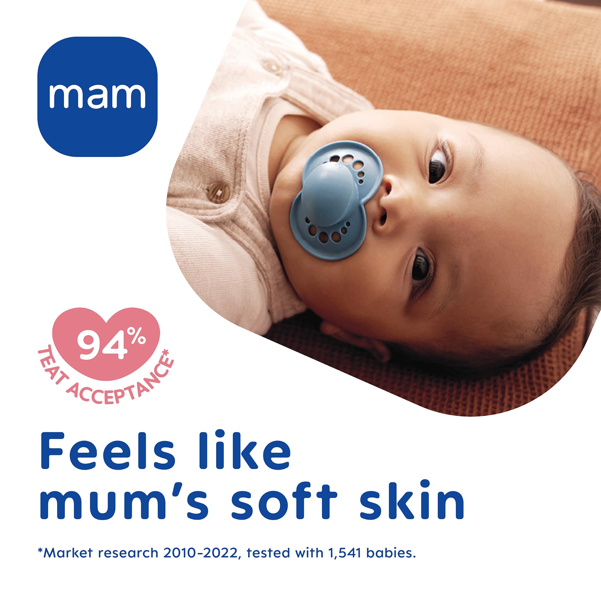 MAM Original Baby Pacifier for 6-16 Months - 2 Pack with Sterilizer Case, Orthodontic Nipple for Healthy Oral Development - Perfect for Soothing, Travel & Daycare (Crystal/Girl)