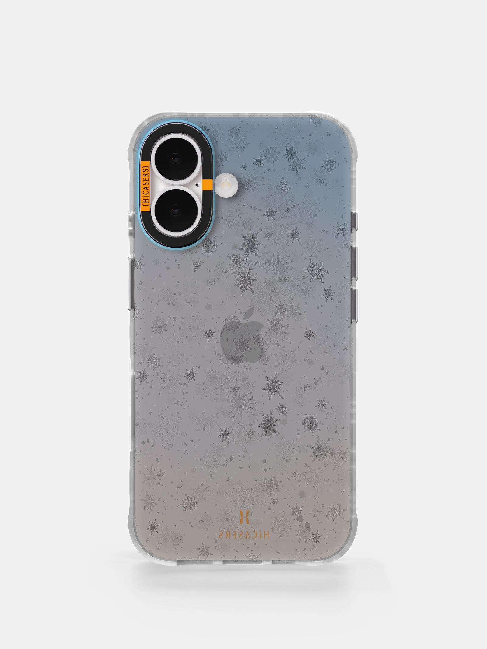 Iridescent Snowflake Pattern Phone Case - Light Grey | Trendy Protective Cover for iPhone & Samsung | Perfect for Winter & Holiday Gifts