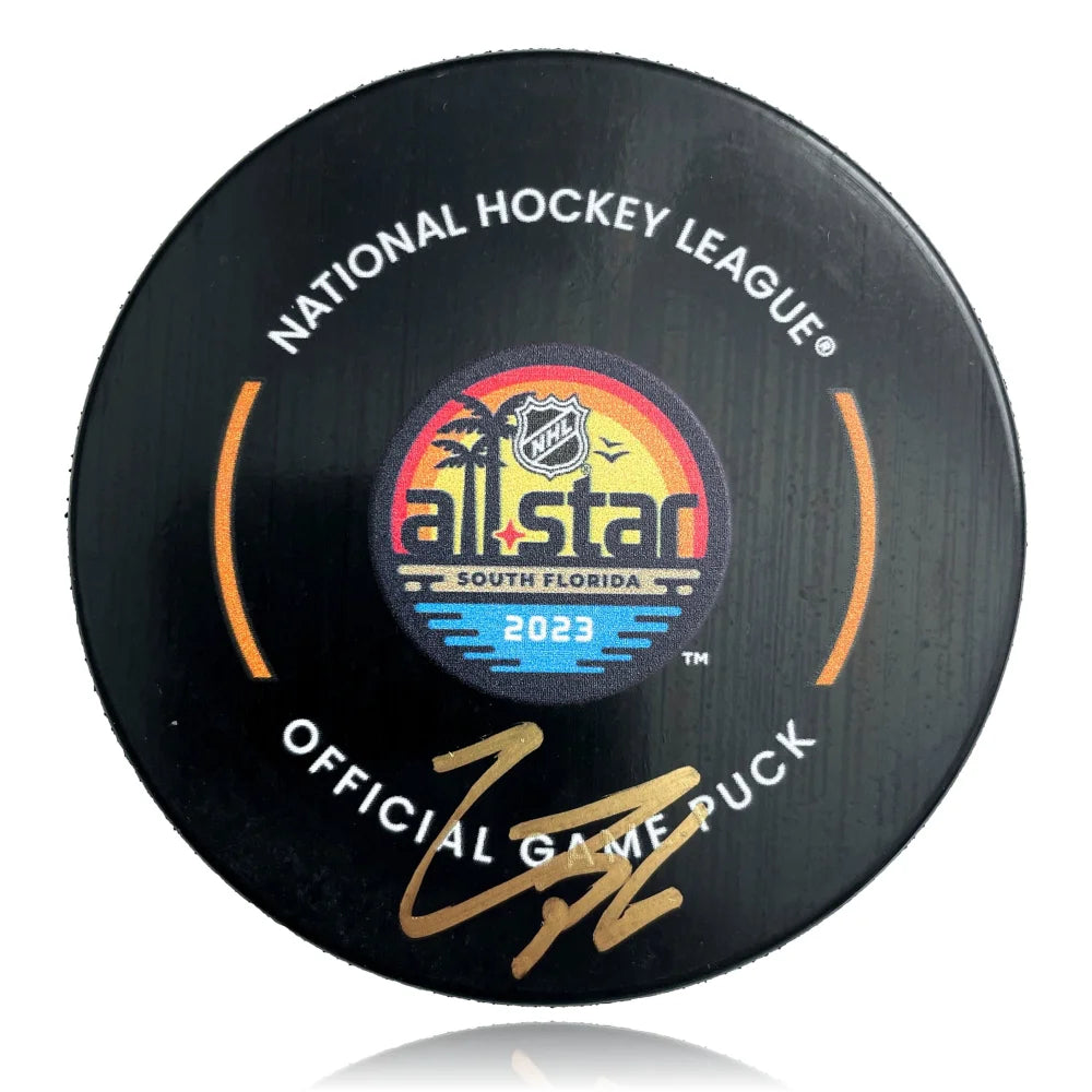 Logan Thompson Autographed Vegas Golden Knights 2023 NHL All-Star Hockey Puck with COA - Collectible Memorabilia for Hockey Fans & Sports Enthusiasts - Perfect for Display, Gifts, and Game Room Decor