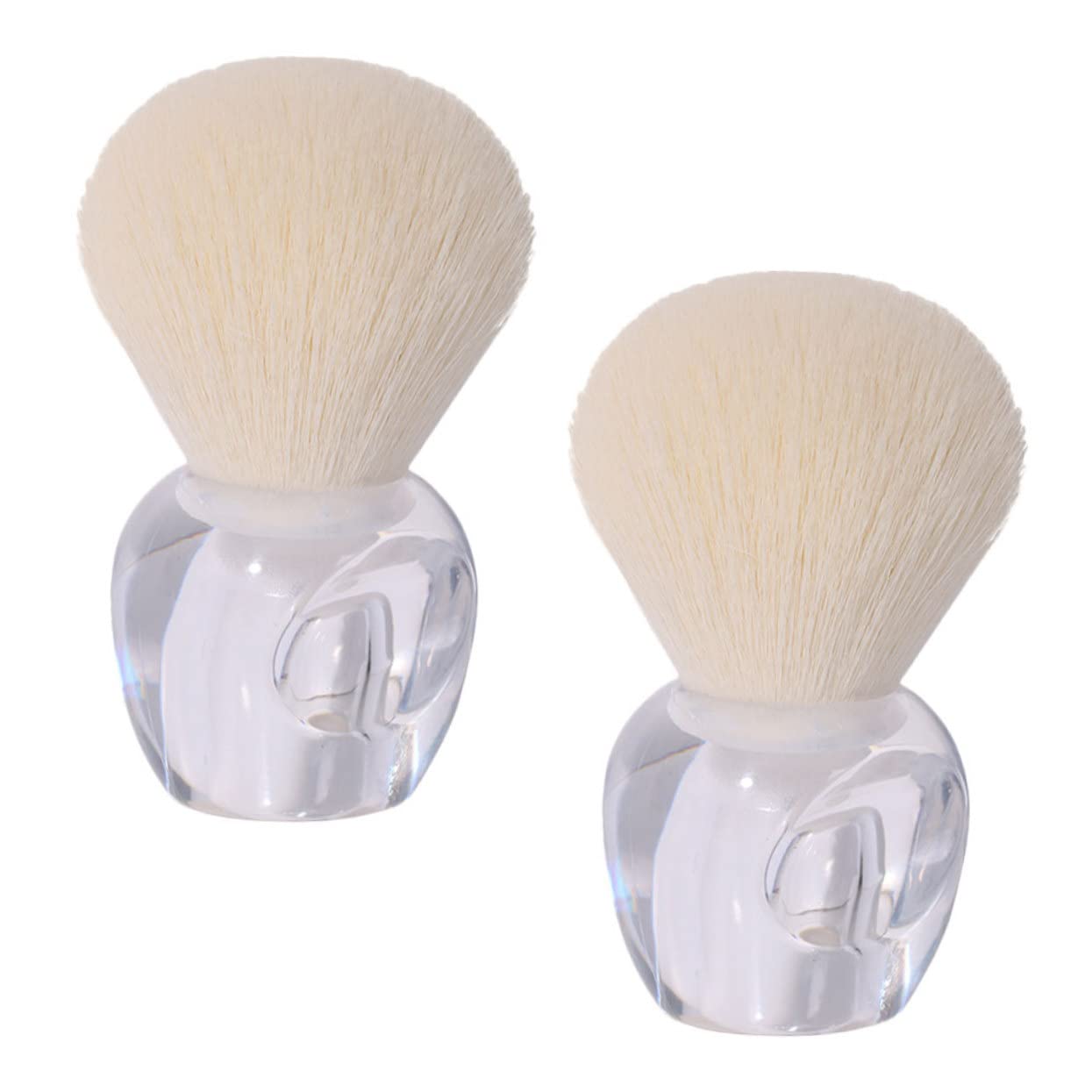 FRCOLOR 2-Piece Face Powder Brush Set - Blush, Foundation & Bronzer Makeup Brush for Travel, Blending & Complexion - Perfect for Loose Powder, Blush & Contouring (Ideal for On-the-Go Touch-Ups & Professional Makeup Application)