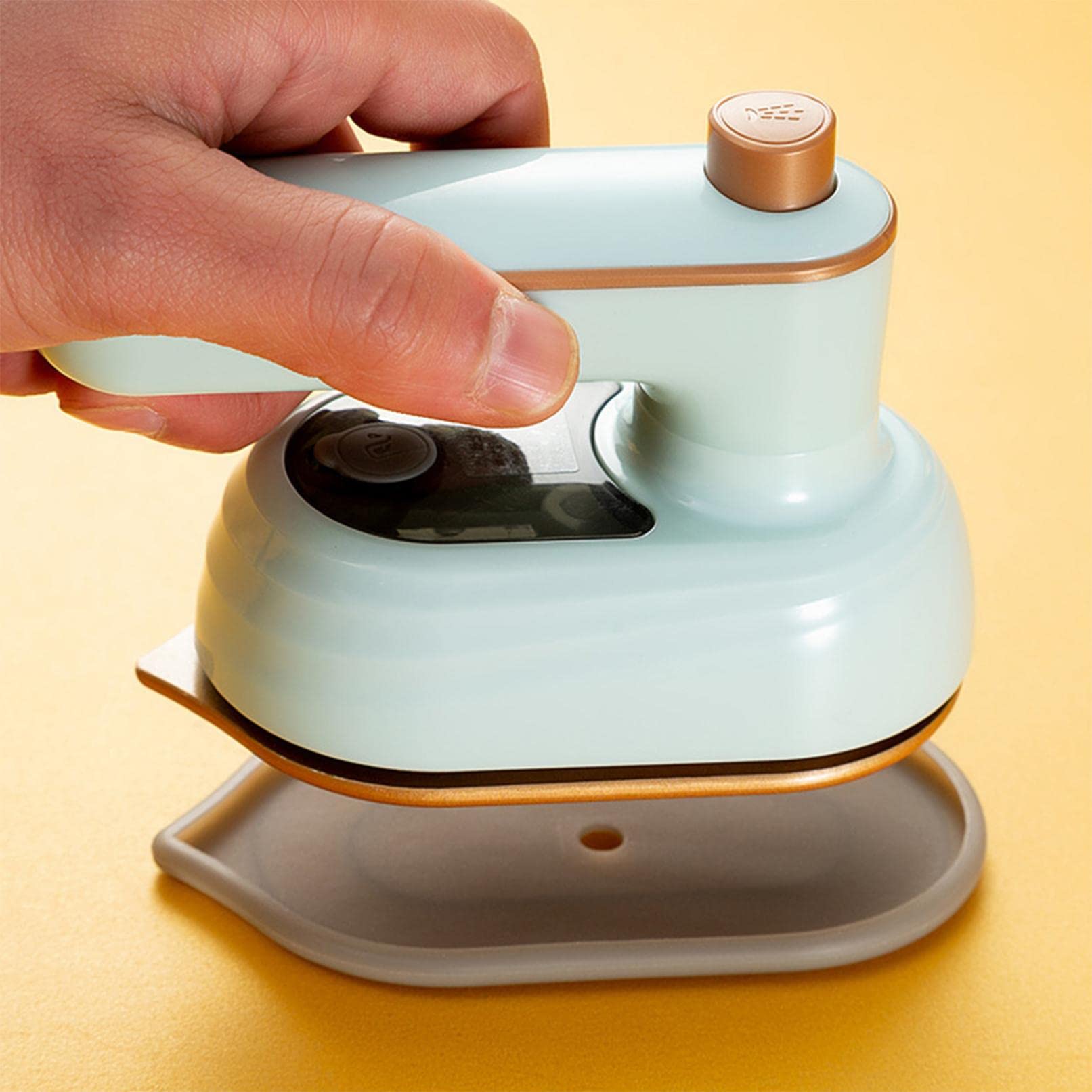 Hopeg Upgrade Portable Mini Ironing Machine - 180° Rotatable Dry & Wet Handheld Steam Iron | Foldable Travel Garment Steamer for Clothes & Fabrics | Perfect for Home, Office & Travel | Quick Wrinkle Remover for Shirts, Dresses & Suits