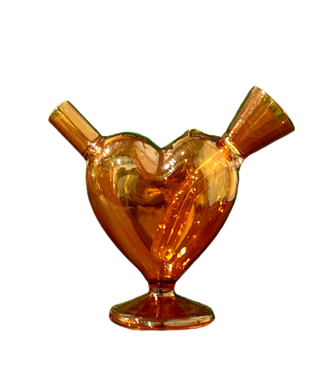Mini Heart Glass Joint Bubbler - Smart Portable Bong for Smooth Hits | Lightweight & Compact Design | Perfect for Travel, Parties & Home Use