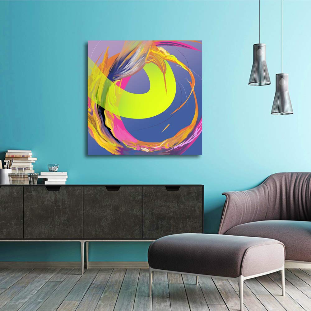 IDEA4WALL Abstract Canvas Wall Art - 12x12 Inch Framed Modern Painting for Living Room, Bedroom & Office Decor | Home Prints & Wall Decorations