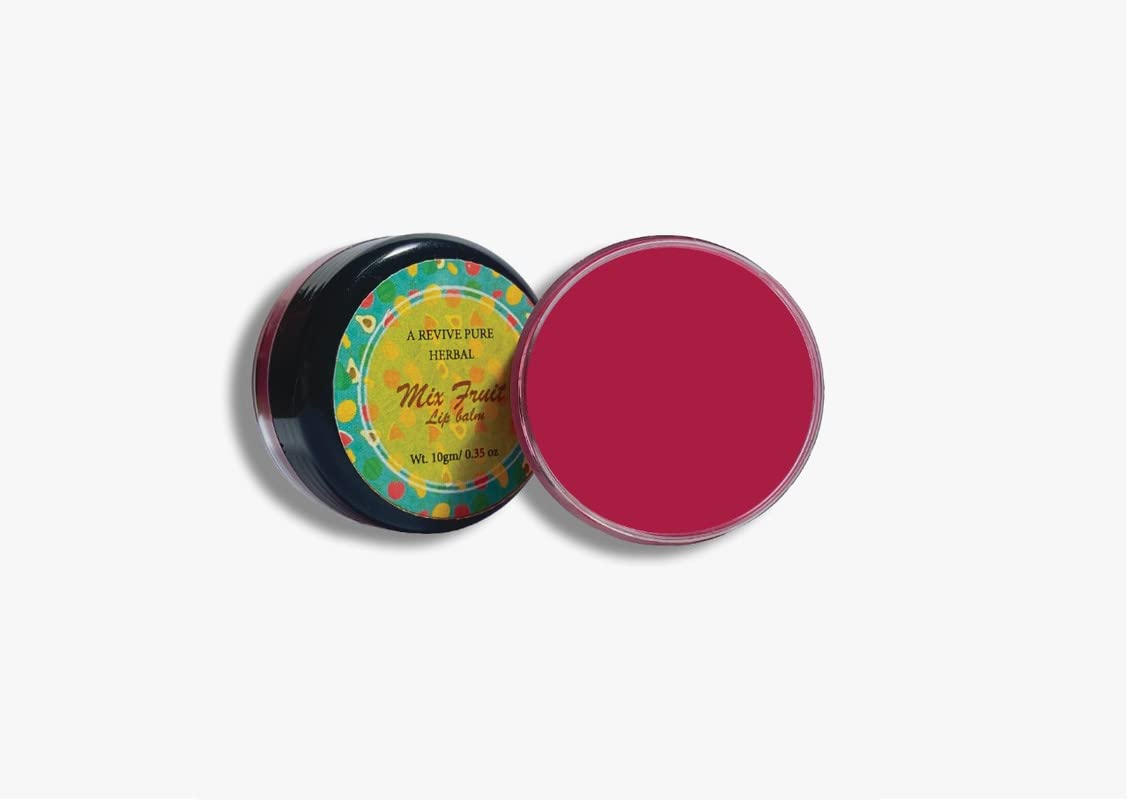 Revive Pure Herbal Fruit Lip Balm - Natural Moisturizing & Nourishing for Dry, Chapped Lips - Perfect for Winter Care, Daily Hydration & On-the-Go Use