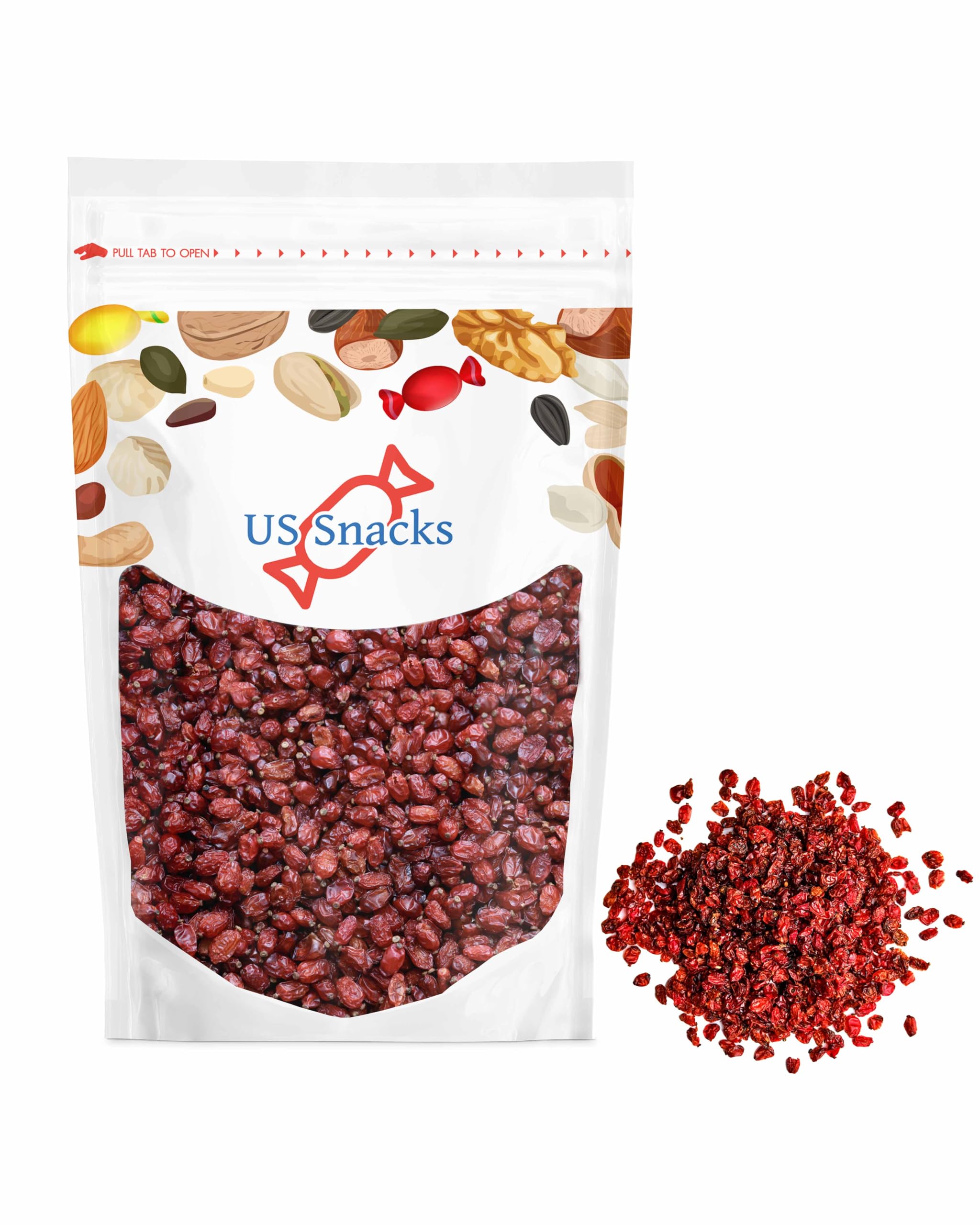 Premium Dried Barberries (Zereshk) - 8oz | All-Natural Persian Snack | Perfect for Salads, Rice Dishes & Healthy Snacking | High-Quality US Import