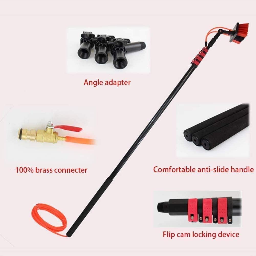 3.6M-11M Solar Panel & Window Cleaning Brush with Extendable Pole - 12FT/3.6M Telescopic Cleaning System for Home & Commercial Use - Perfect for Roof, High Windows & Solar Panel Maintenance
