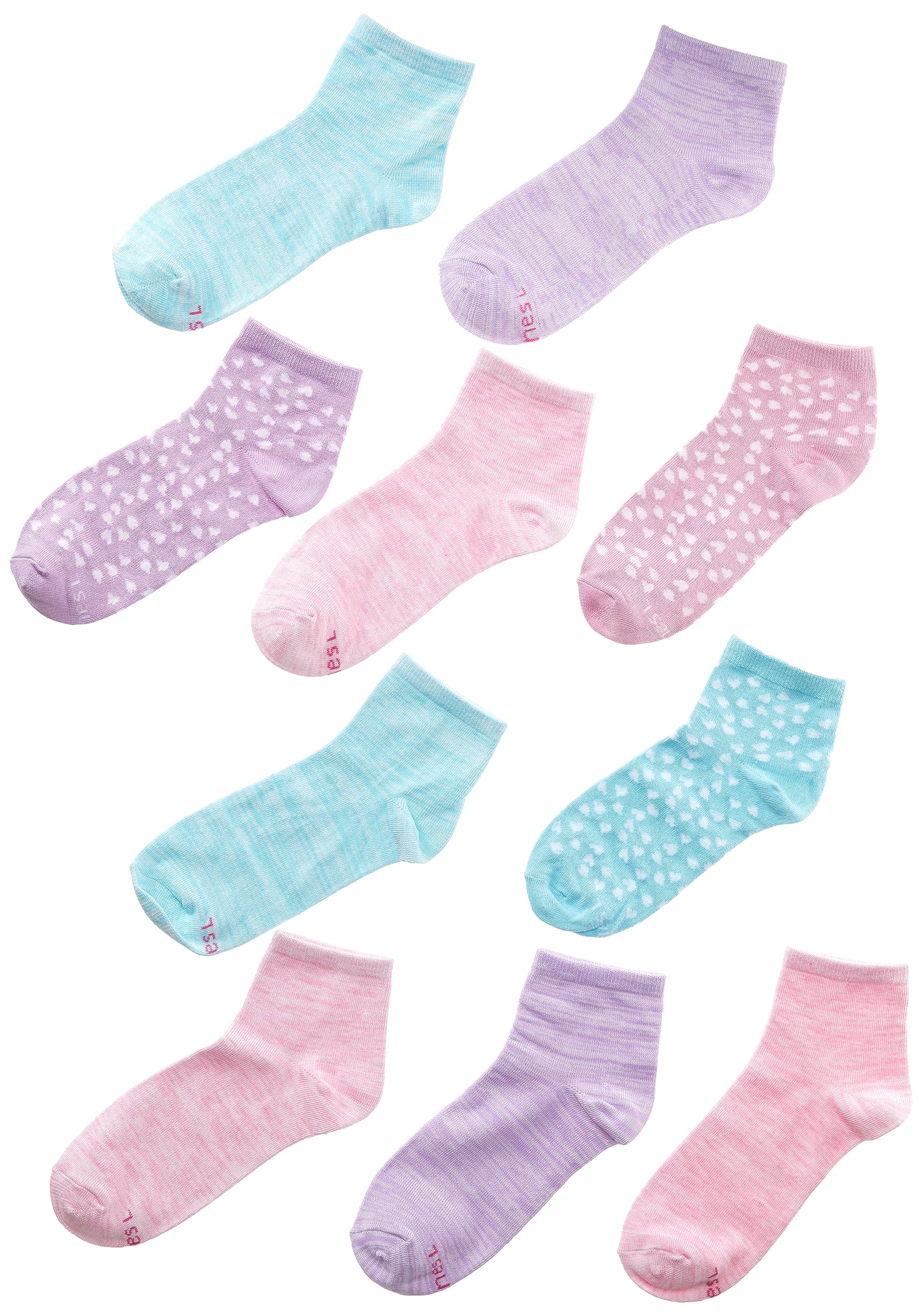 Hanes Girls ComfortSoft Ankle Socks - 10-Pair Pack of Soft Stretch Cotton Socks for Kids & Teens - Perfect for School, Sports & Everyday Wear