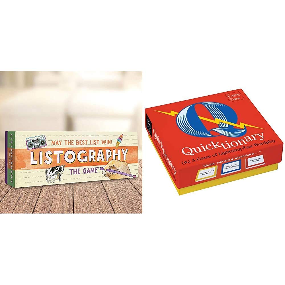 Listography: The Game - May The Best List Win! | Fun Adult Board Games for Parties & Game Nights | Quicktionary: Lightning-Fast Wordplay Game for Groups & Family Gatherings