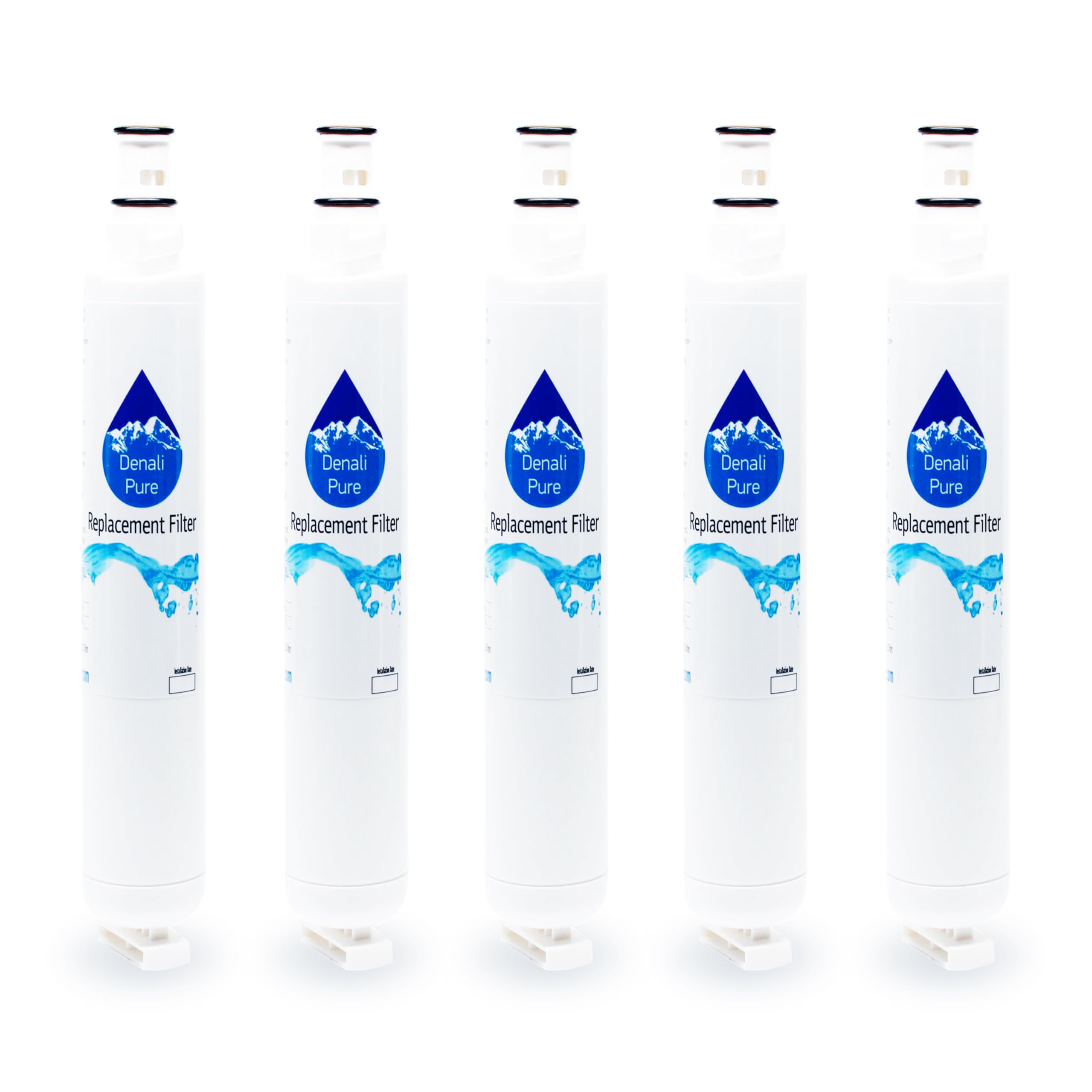 5-Pack Whirlpool GR9FHTXTB00 Refrigerator Water Filter Replacement - Compatible with Whirlpool 4396701 Fridge Filter Cartridge | Clean & Fresh Drinking Water for Home & Office Use