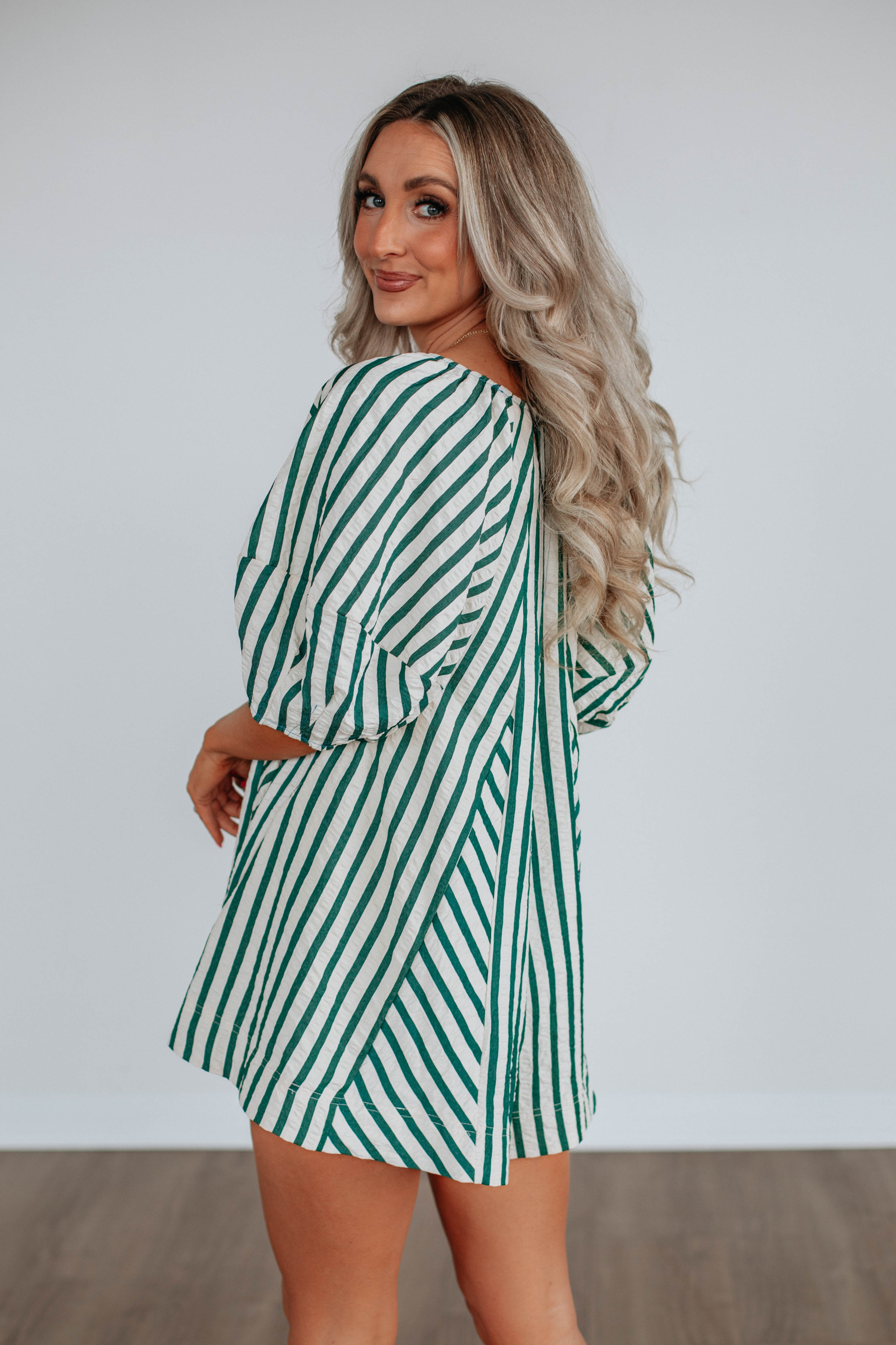 Women's Capri Striped Romper - Summer Casual Jumpsuit with Short Sleeves & Pockets | Perfect for Beach Vacation, Outdoor Picnic & Weekend Outings