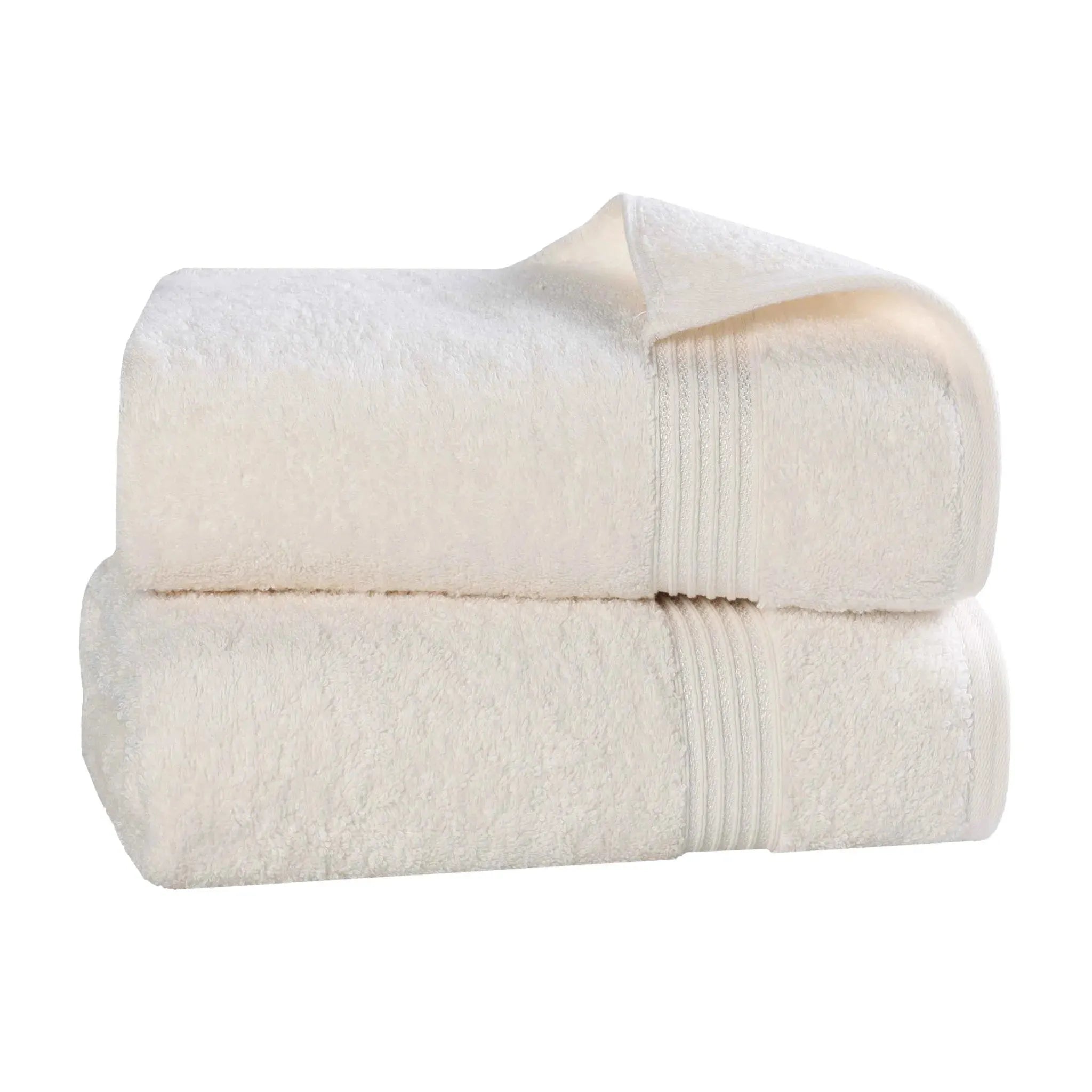 Premium Egyptian Cotton Bath Towel Set of 2 - Ultra Soft & Highly Absorbent Luxury Bath Sheets for Spa, Hotel & Home Use - 100% Heritage Cotton (White)