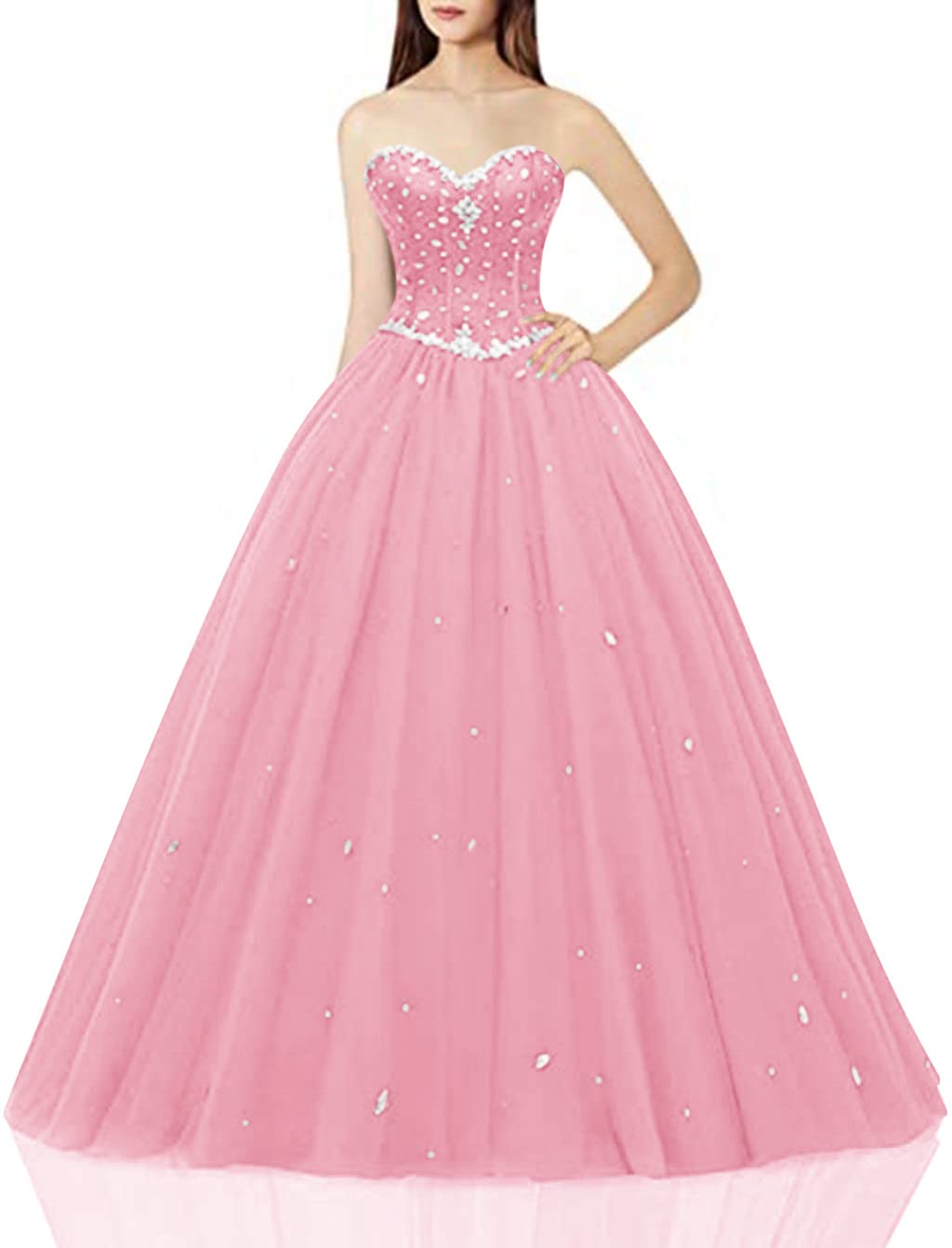 Elegant Sweetheart Neckline Ball Gown Tulle Quinceanera Dress for Women - Perfect for Prom, Homecoming, and Formal Occasions