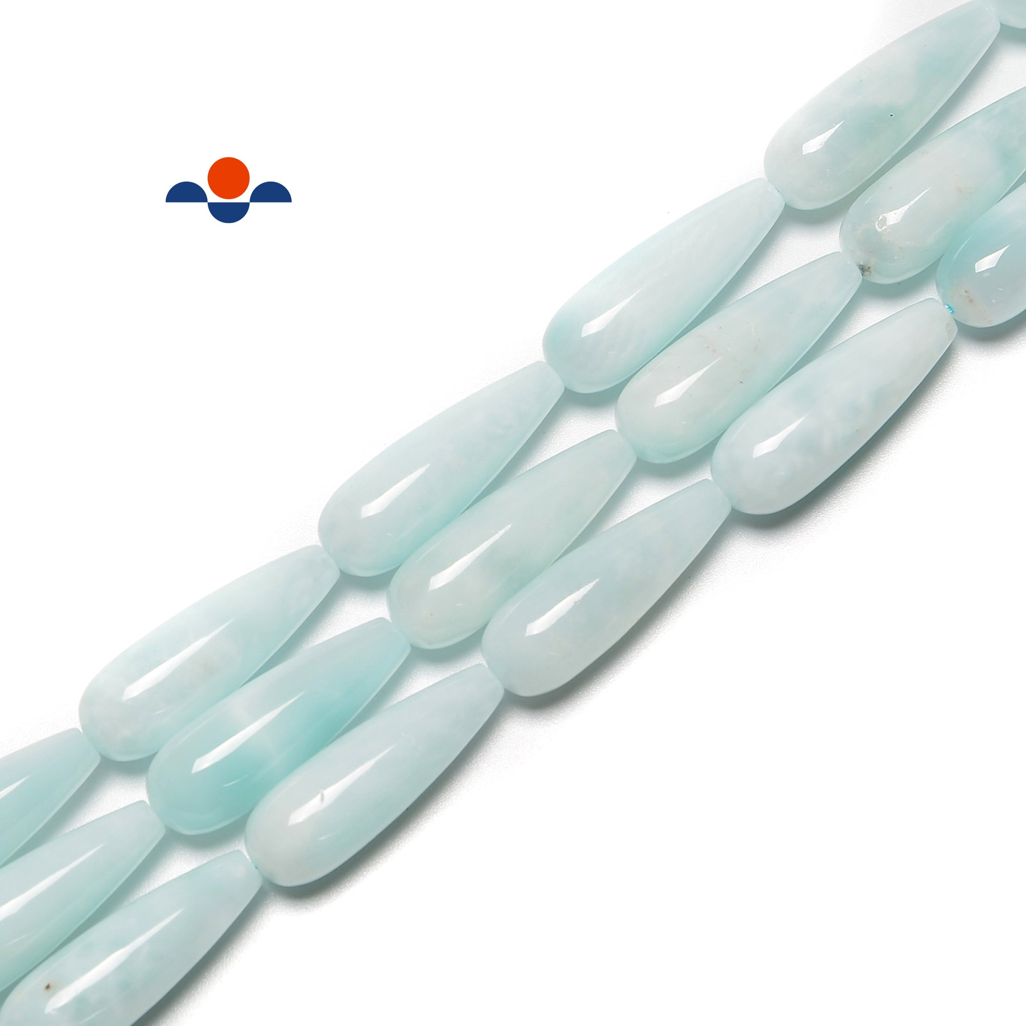 Light Blue Chatoyant Celestite Teardrop Beads 6x16mm 8x20mm 10x30mm 16 Inch Strand - Perfect for Jewelry Making, DIY Crafts & Healing Crystal Bracelets