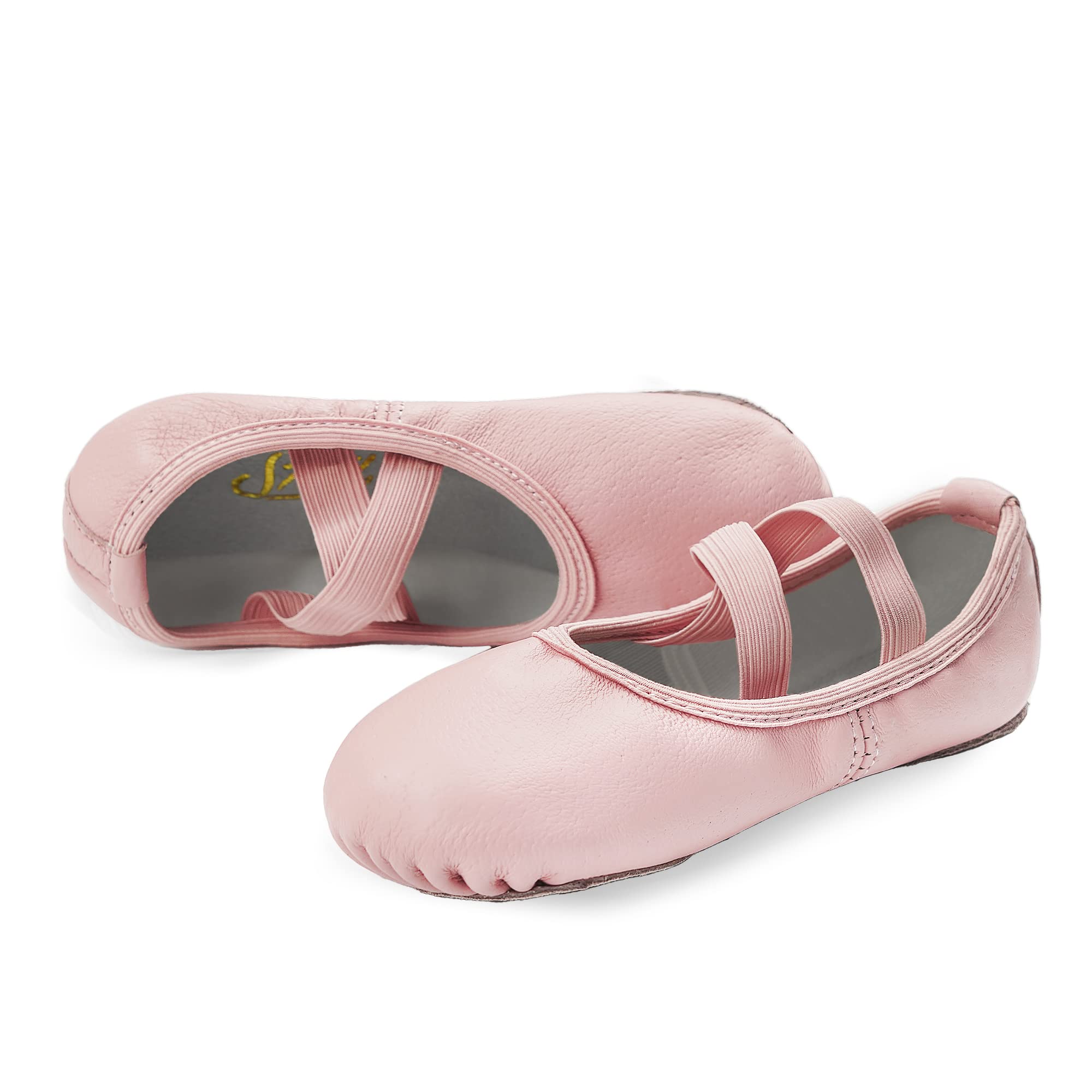 Stelle Genuine Leather Ballet Shoes for Girls - Toddler/Little Kid/Big Kid Ballerina Dance Slippers | Perfect for Ballet Class, Recitals & Dance Performances