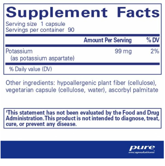 Potassium Aspartate Supplement - Supports Muscle Function & Electrolyte Balance | Ideal for Athletes & Active Lifestyles
