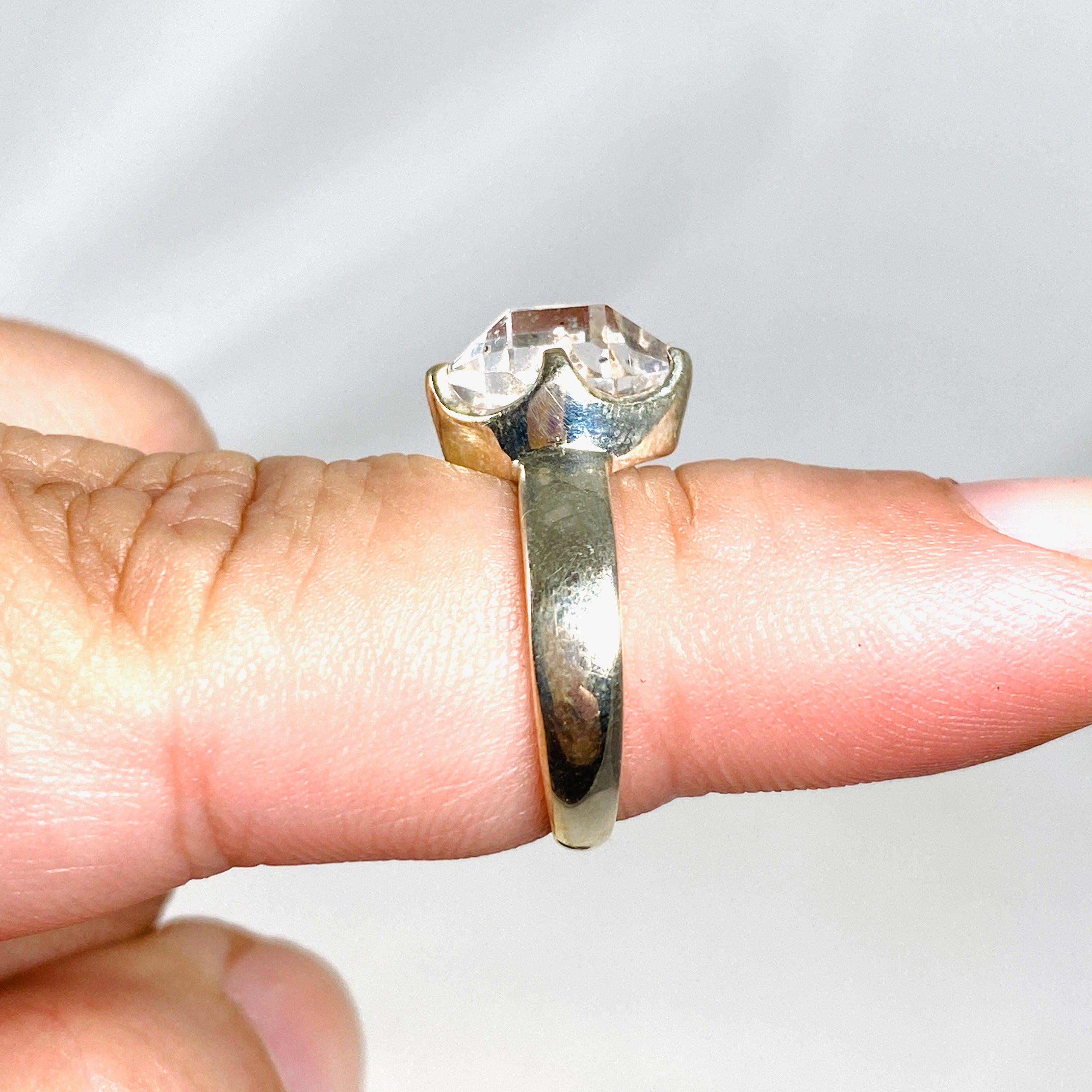 Diamond Quartz Ring for Women Size 6 - Elegant Wedding Engagement Promise Band - PRGJ290 | Perfect for Anniversary, Valentine's Day & Special Occasions