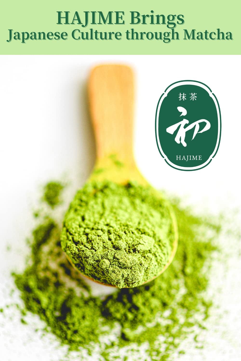 BJDesign Sweetened Matcha Green Tea Powder 'HAJIME' - Authentic Japanese Origin, Non-GMO, Vegan & Gluten Free (1.1lb) - Perfect for Lattes, Baking & Healthy Smoothies