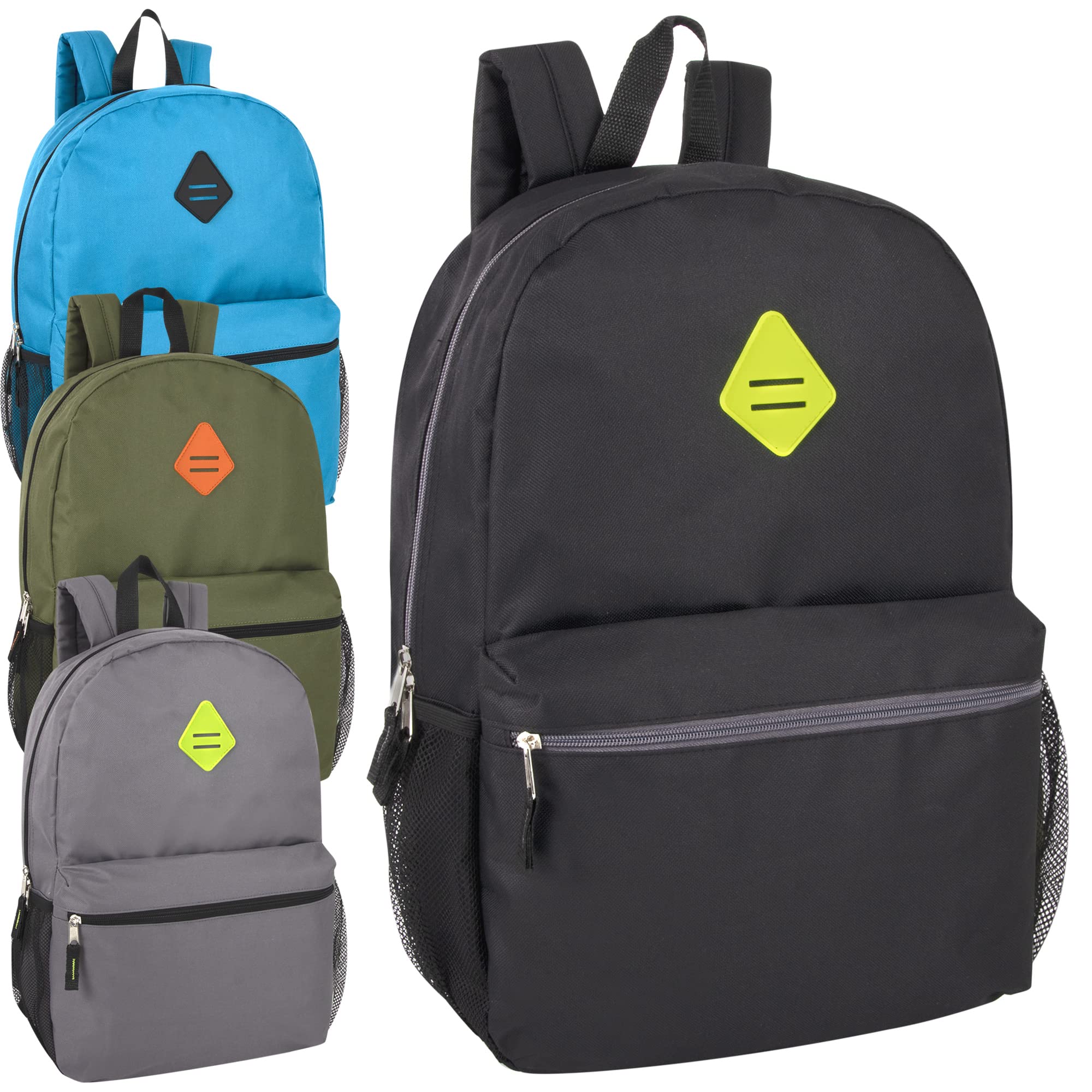 24 Pack Wholesale 19 Inch Trail Maker Backpacks - Bulk School Bags for Kids & Adults - Durable Backpacks for Nonprofits, Students, Hiking & Daily Use