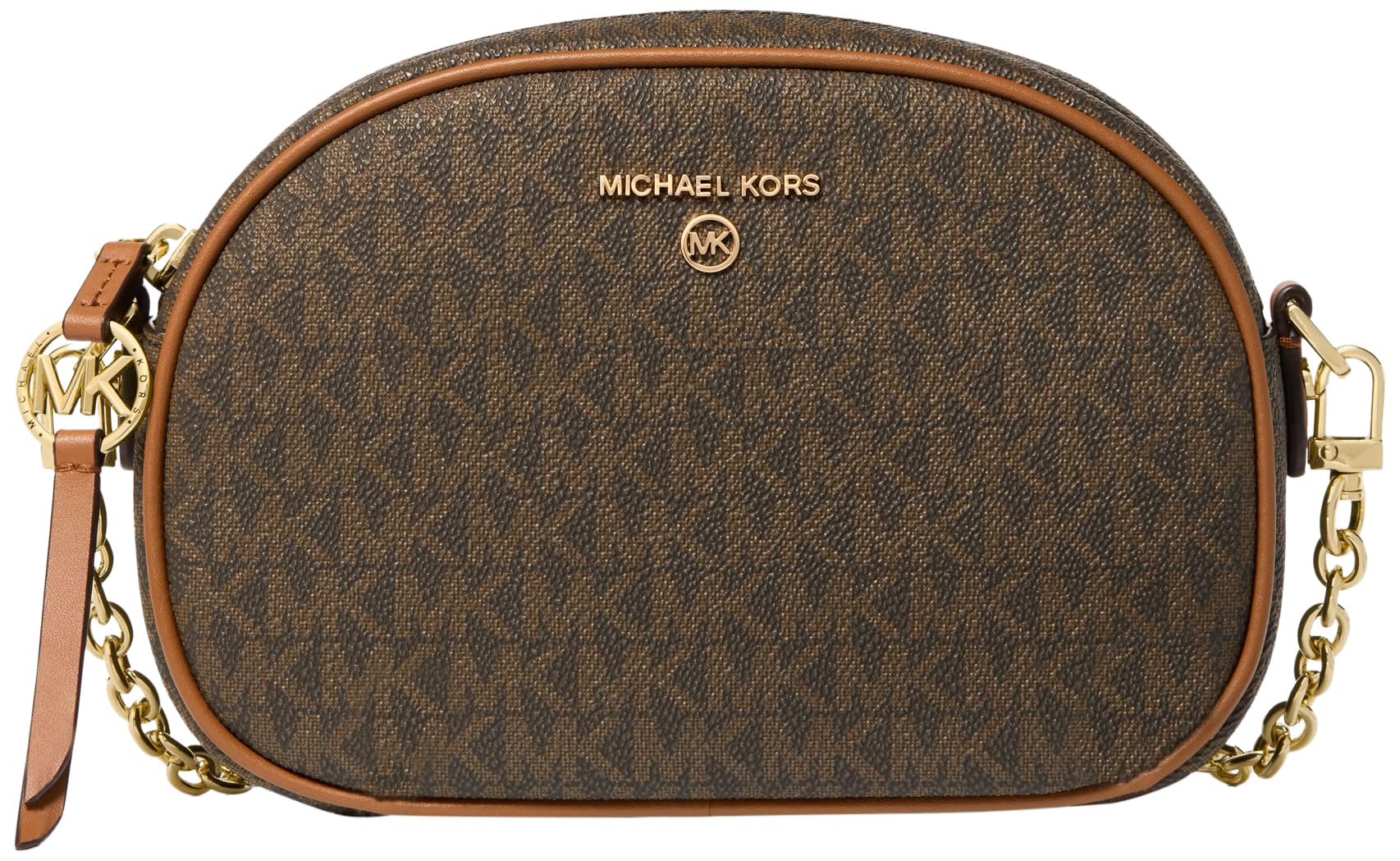 Michael Kors Jet Set Charm Small Oval Camera Crossbody Bag - Stylish Leather Purse for Women | Perfect for Travel, Work & Everyday Use